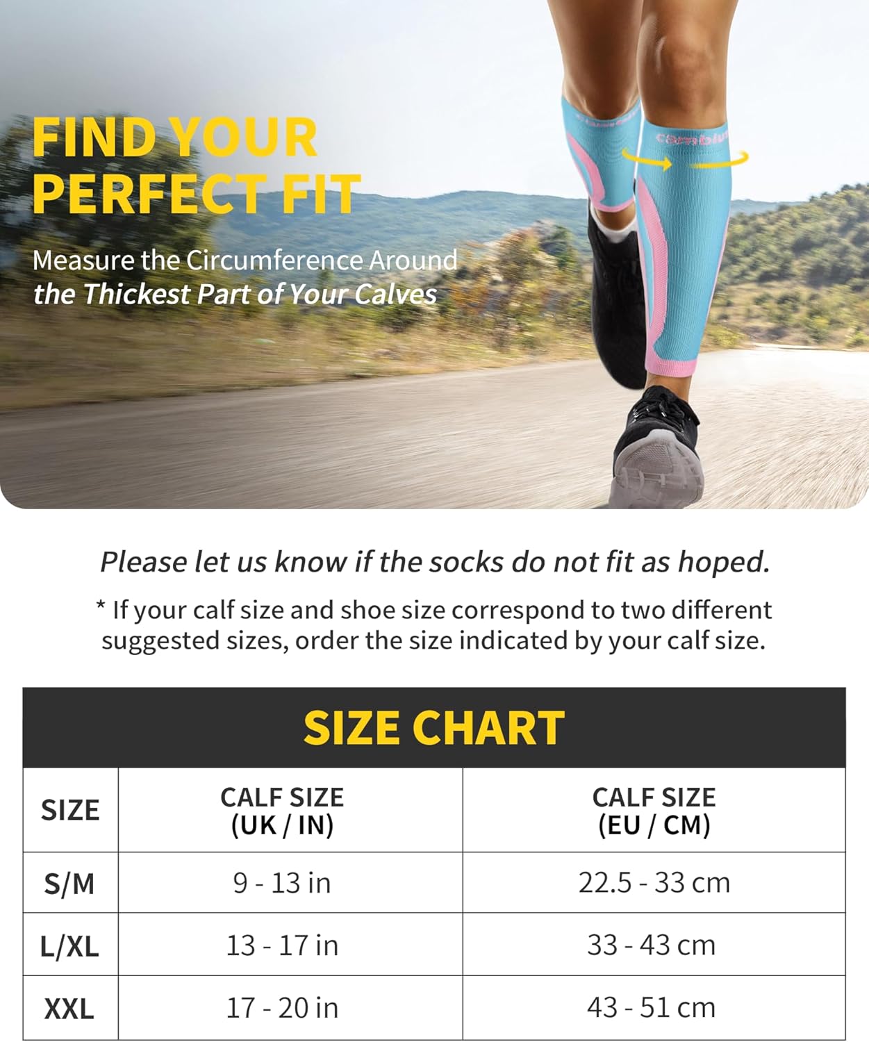 Thumbnail 1 de CAMBIVO 2 Pairs Calf Compression Sleeves — Calf and Shin Support for Running, Cycling, Travel