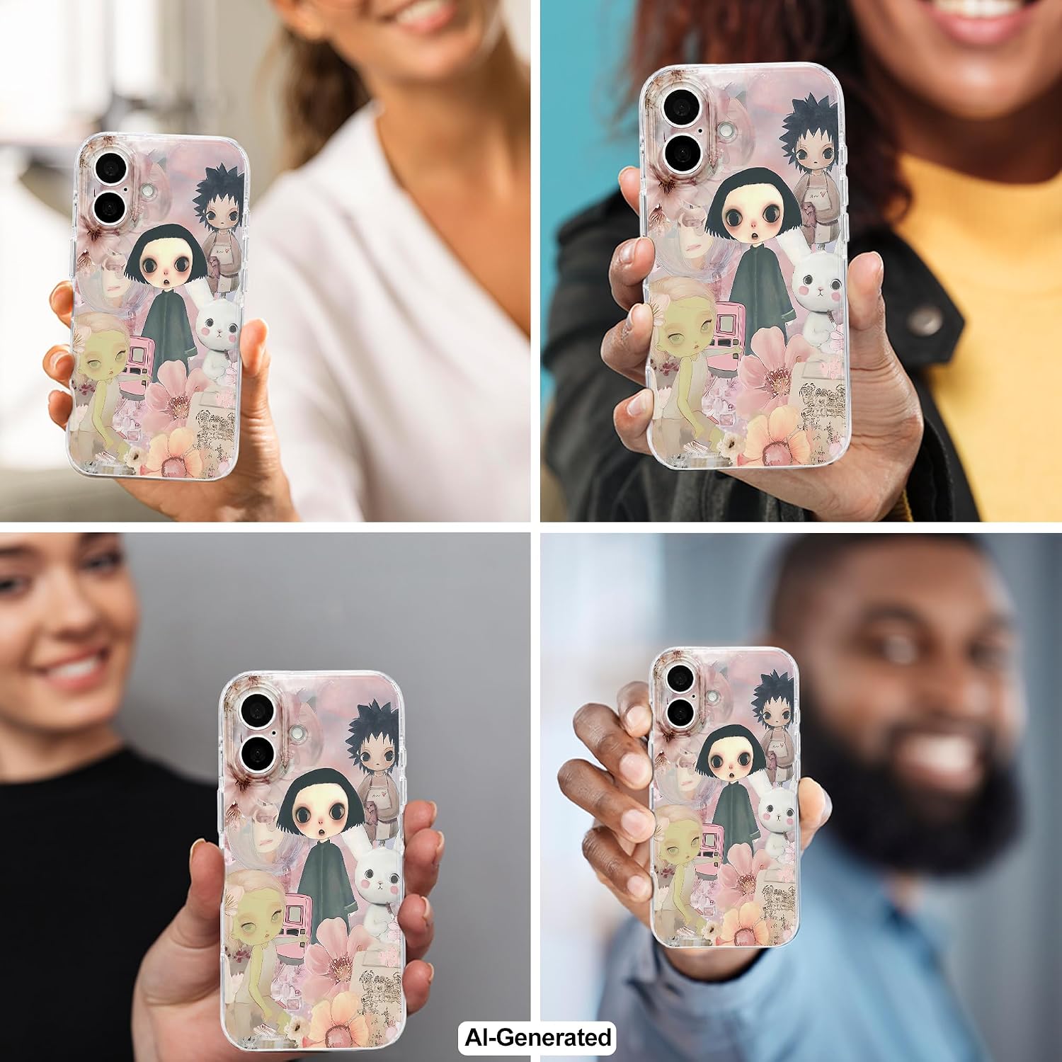 Thumbnail 6 de GEQCDBN iPhone 17 TPU Case, Kawaii Collage Print, Slim Protective Cover