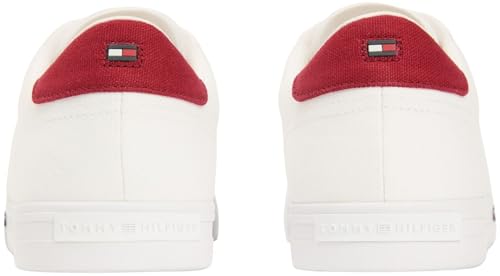 Detalle de Tommy Hilfiger Uomo Vulc Core RWB Lungo Pizzo Cvs FM0FM05813 Basso Top in Bianco