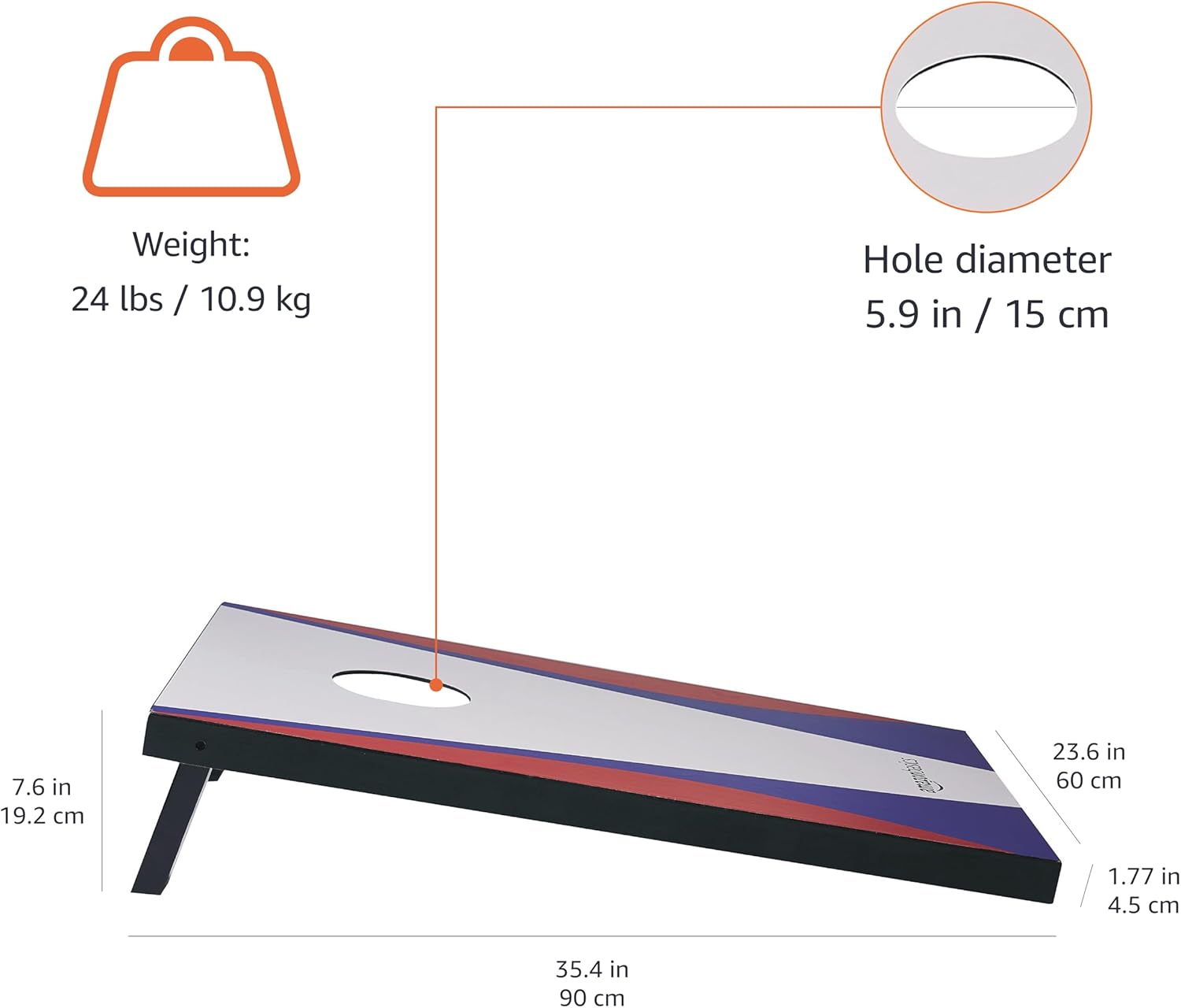 Thumbnail 4 de Amazon Basics – Cornhole-Set: 2 Ziele, 8 Taschen für den Outdoor-Einsatz