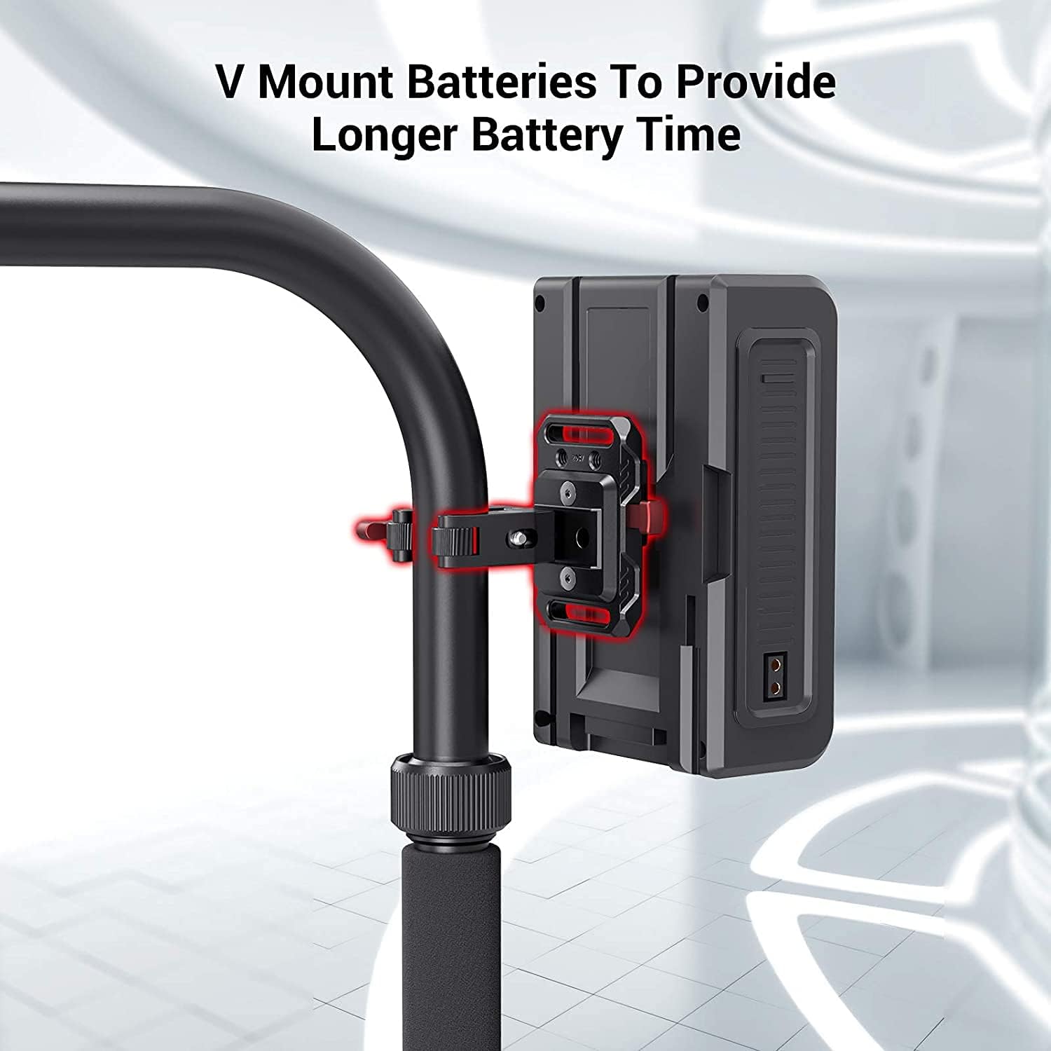 Thumbnail 1 de SmallRig Mini V Mount Battery Plate (2989) with crab-shaped clamp for camera power