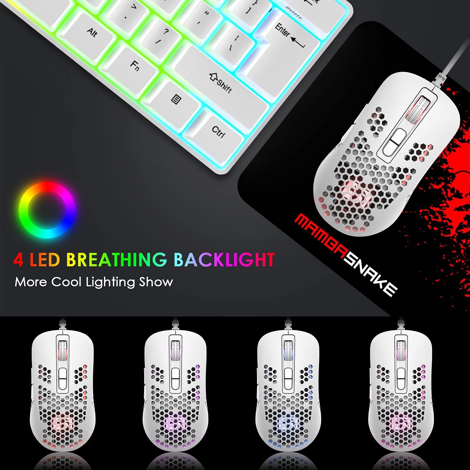 Detalle de KUIYN 383 Ultralight Wired Gaming Mouse