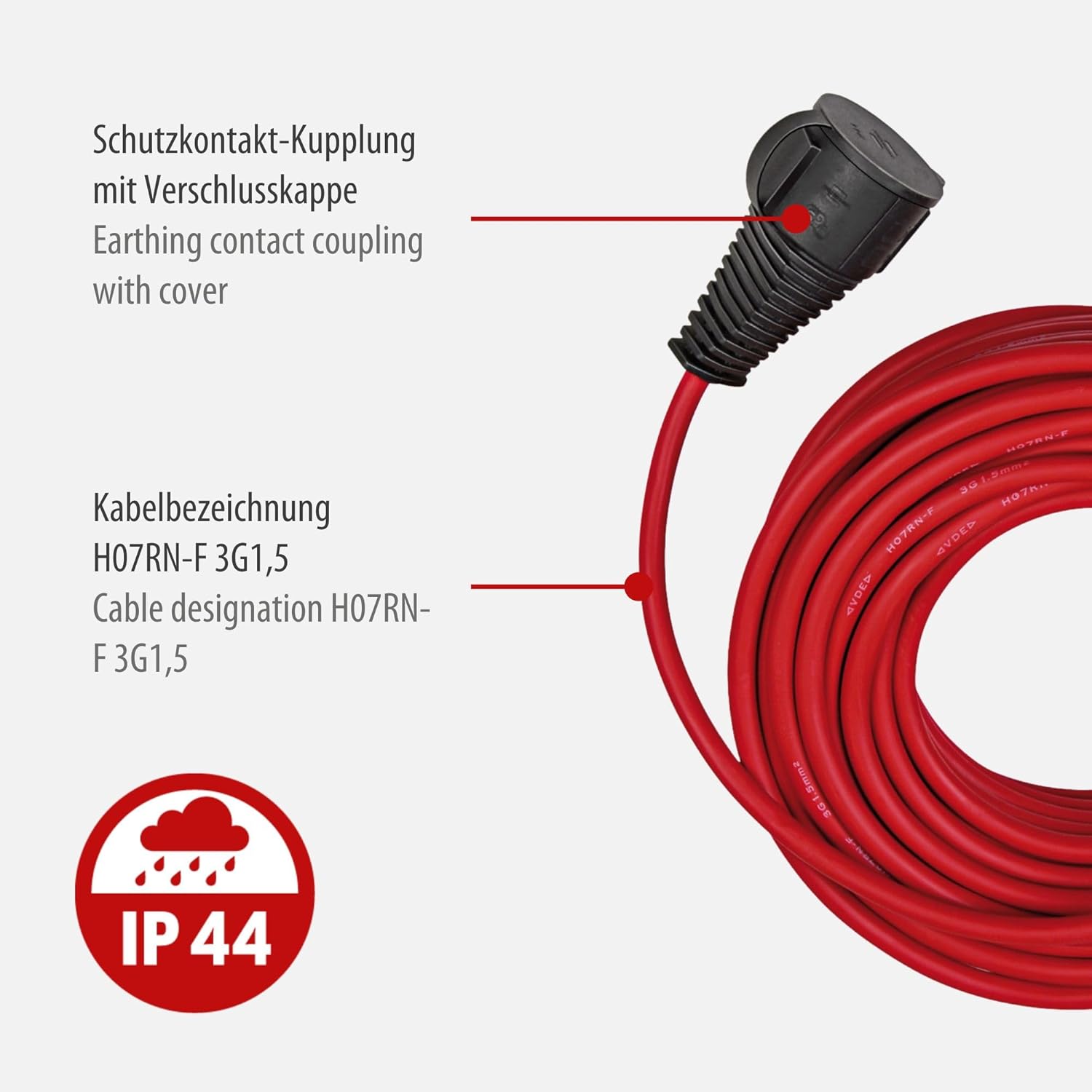 Detalle 2 de Brennenstuhl Baustellen-Verlängerungskabel 25 m