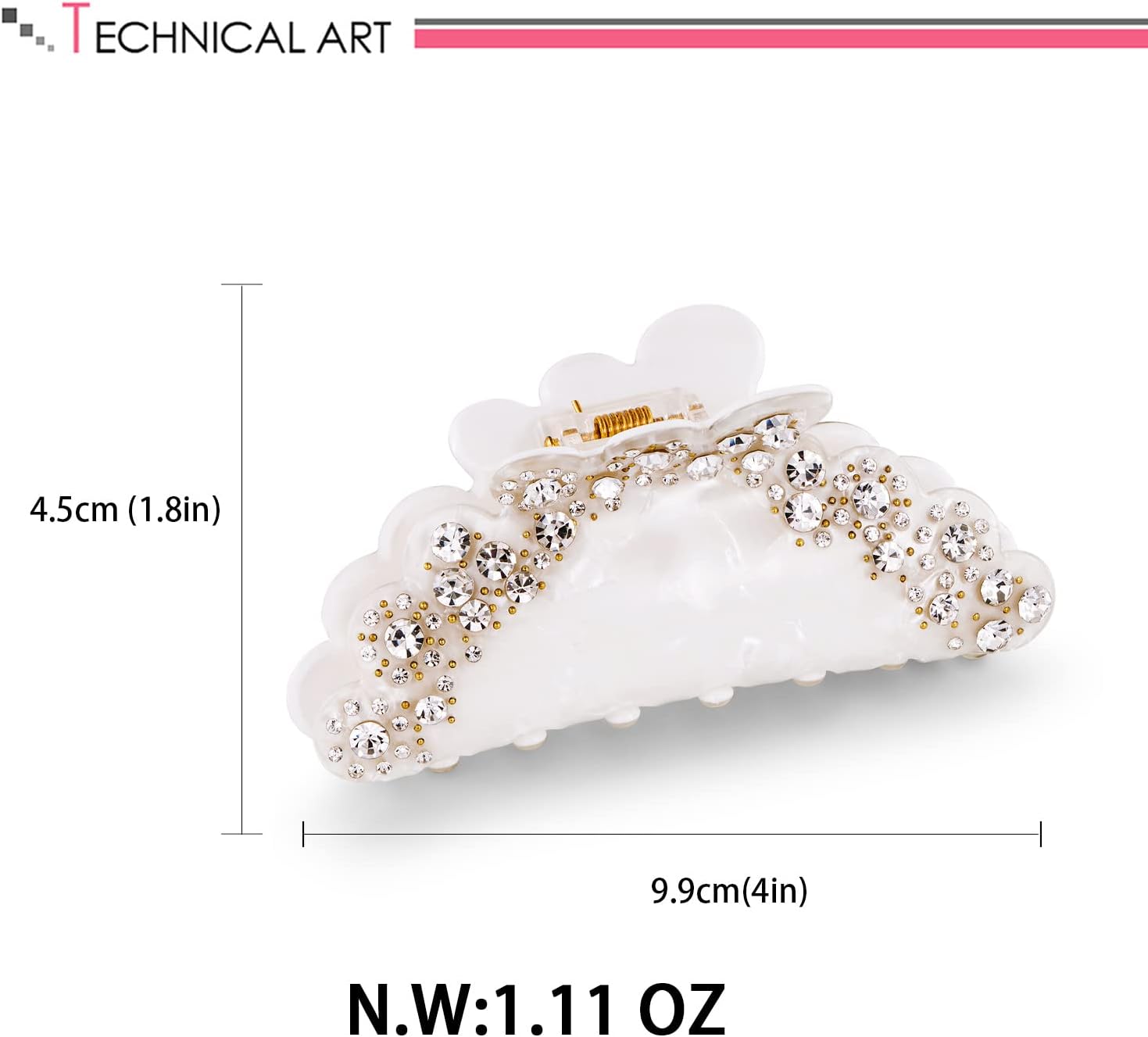 Thumbnail 5 de LILIE&WHITE Fermaglio Donna Bianco con Strass
