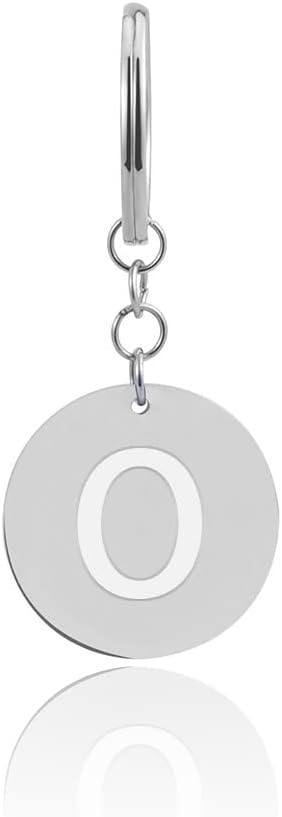 Detalle de Porte-clés lettre avec jeton de caddie inox argenté