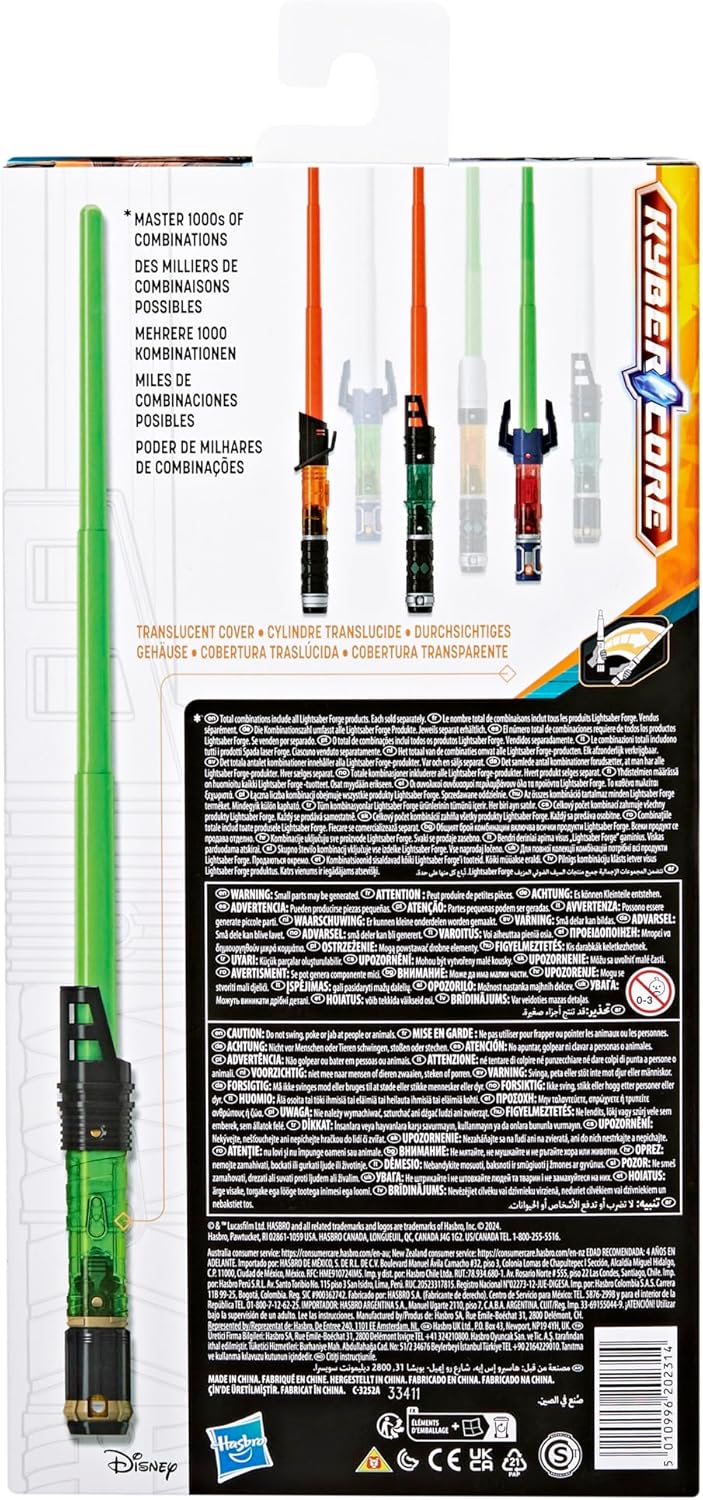 Thumbnail 5 de Star Wars Lightsaber Forge Kyber Core Luke Skywalker Toy – Extendable Green Blade, 4+