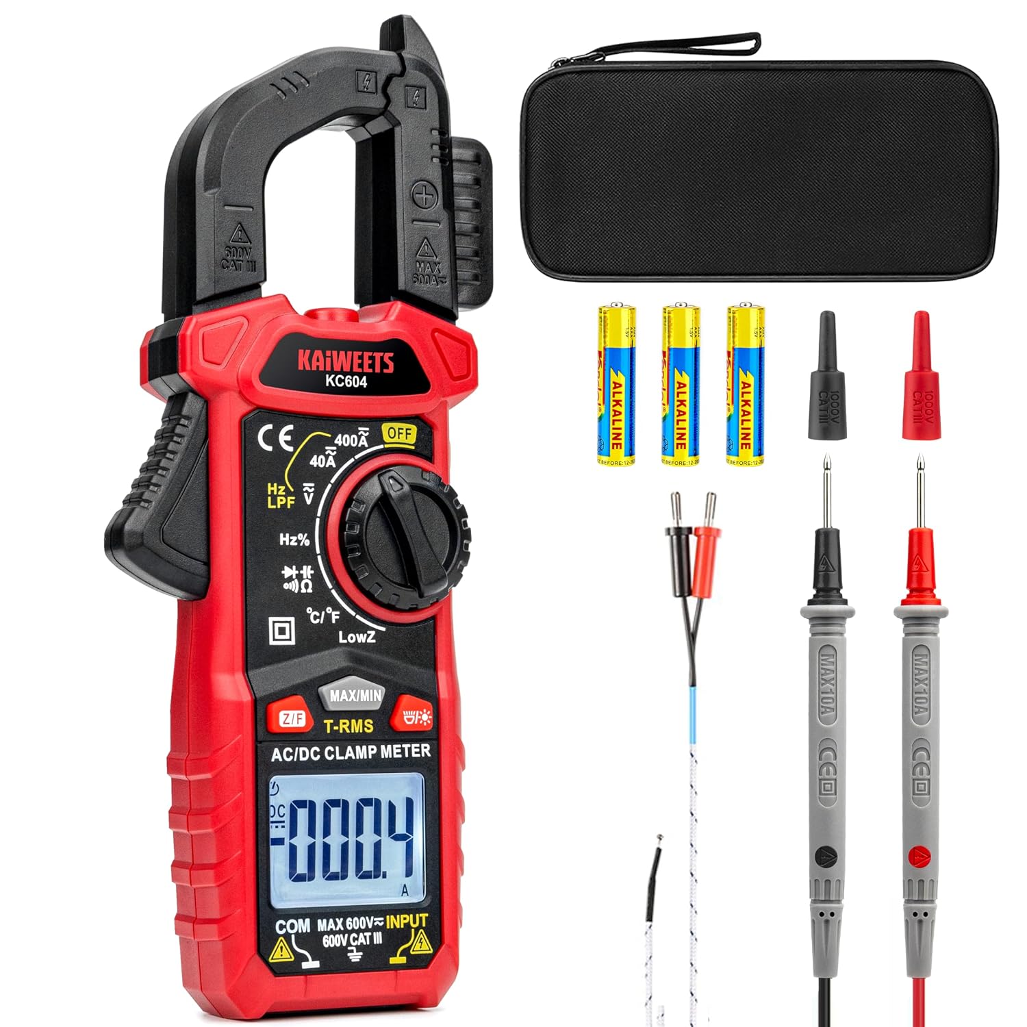 KAIWEETS KC604 Pinza amperometrica 400 A