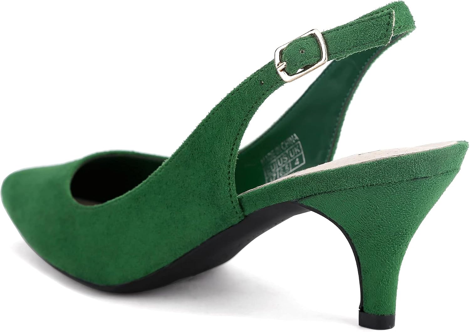 Detalle de Greatonu Pointed Toe Slingback Kitten Heels: Classic, Comfortable Office to Wedding Shoes