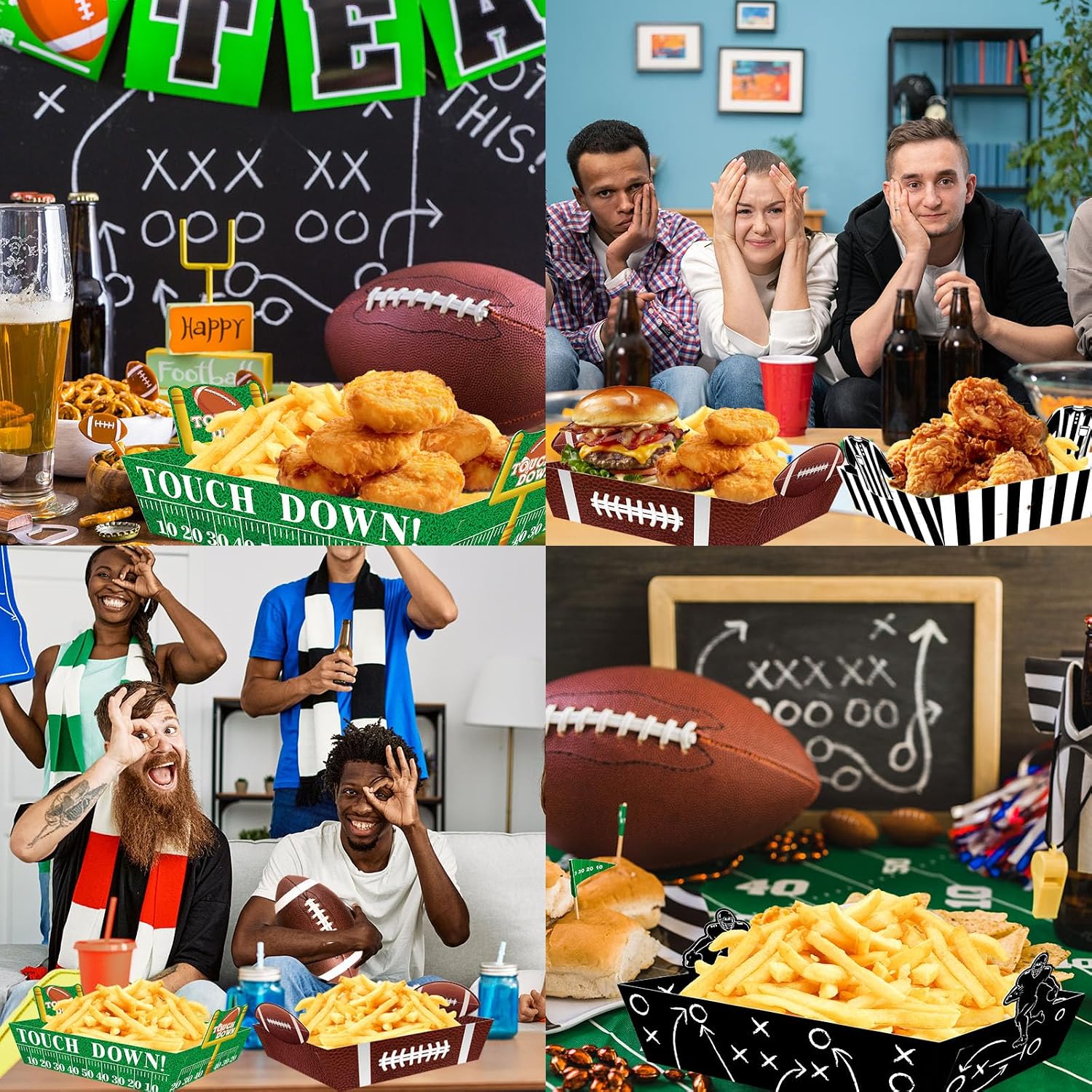 Thumbnail 6 de CMUSKO SH-1 Football Paper Food Trays, 48 Count, Oil- and Water-Resistant