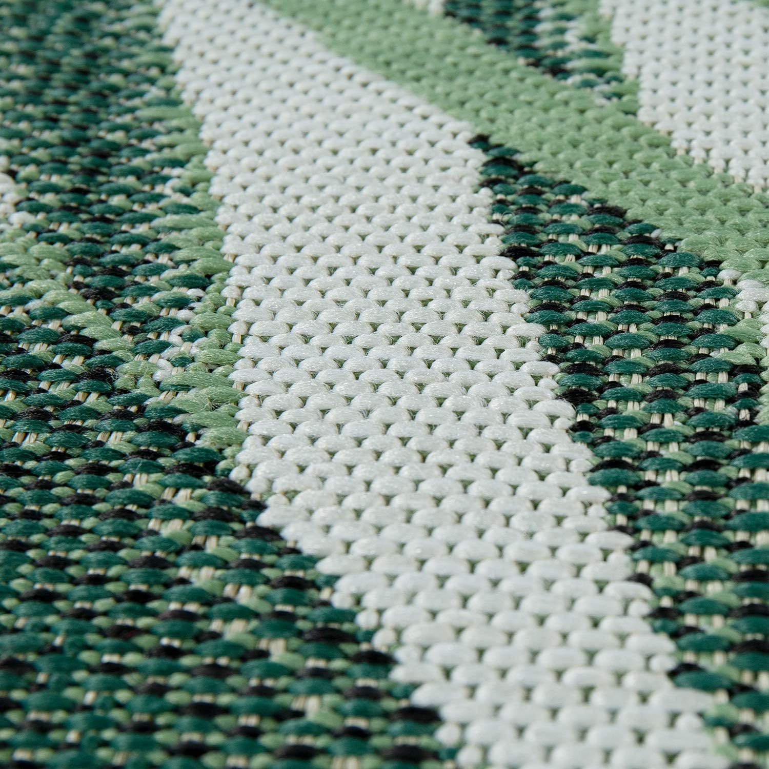 Detalle 2 de Paco Home Alfombra Redonda Verde Bosque Floral 🌿 Ø200cm
