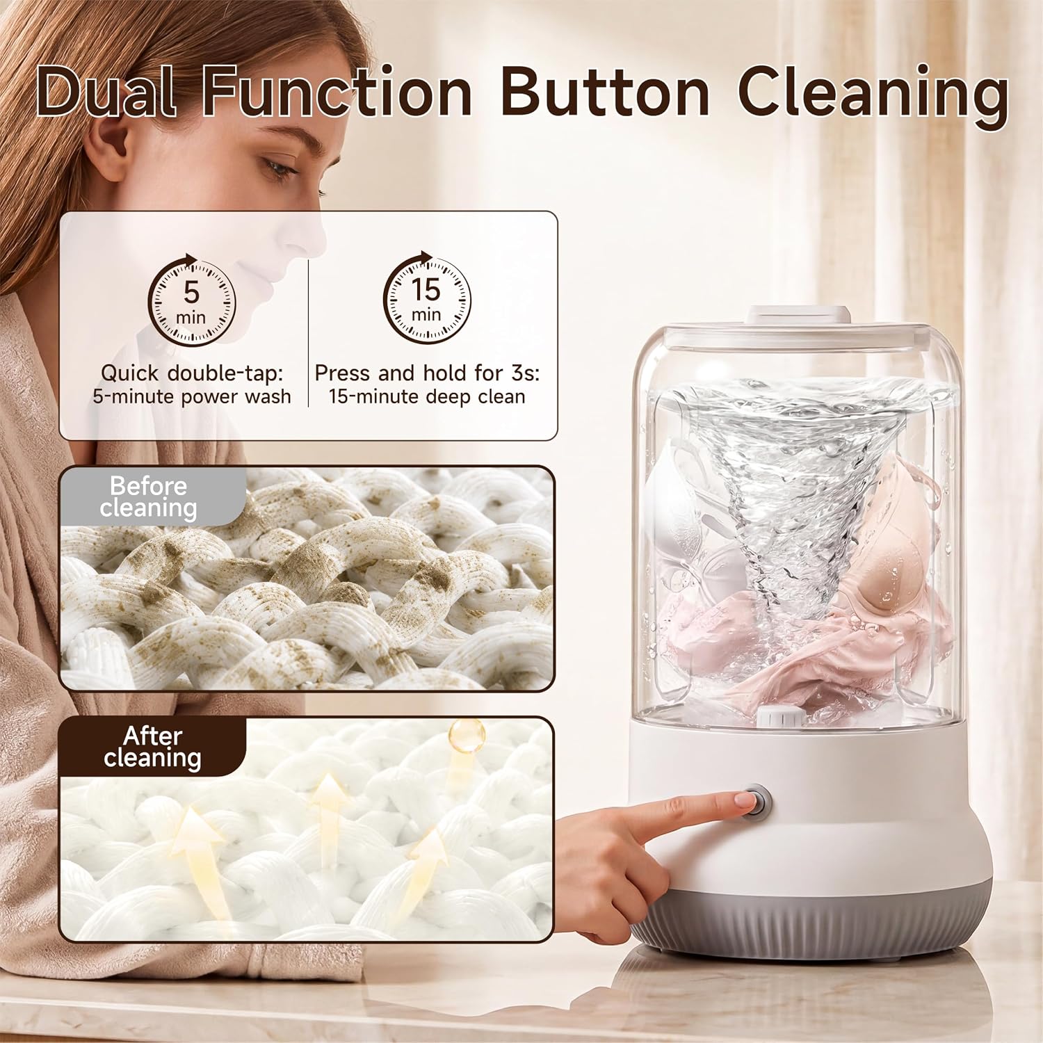 Thumbnail 6 de Easy Partner 002 Mini Washing Machine, 3L Cordless Washer for Small Loads
