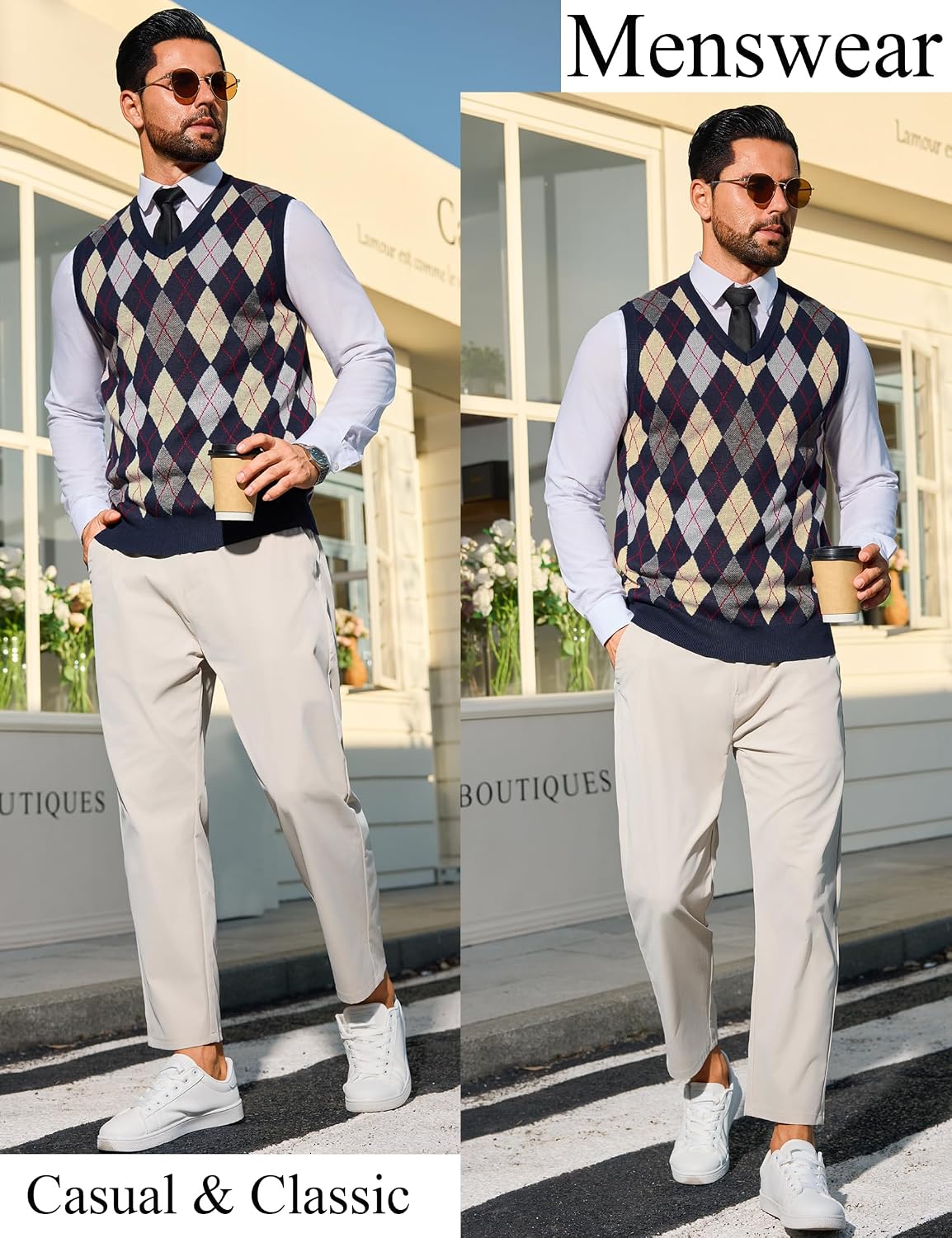 Thumbnail 2 de Sykooria Gilet Maglione Scollo V uomo
