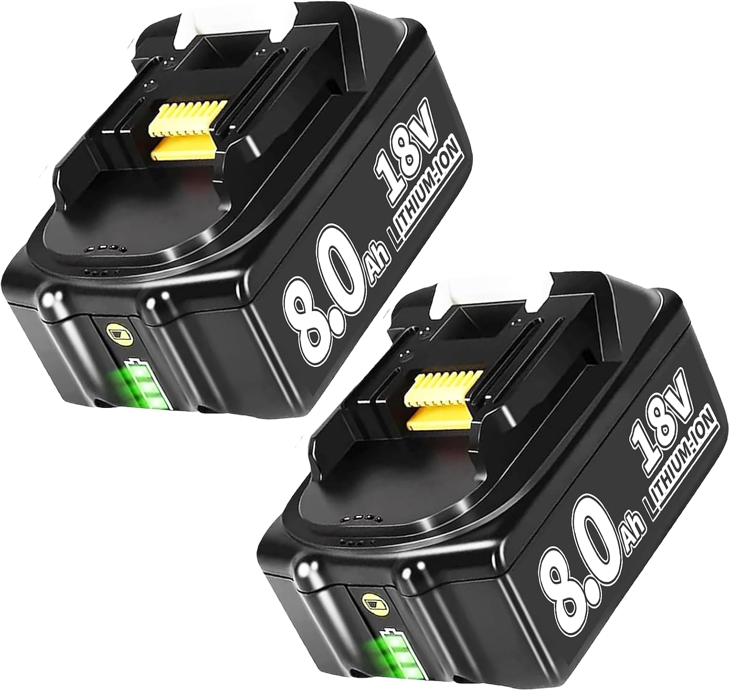 8.0Ah Lithium-Ionen Ersatzakku für Makita 2er Set