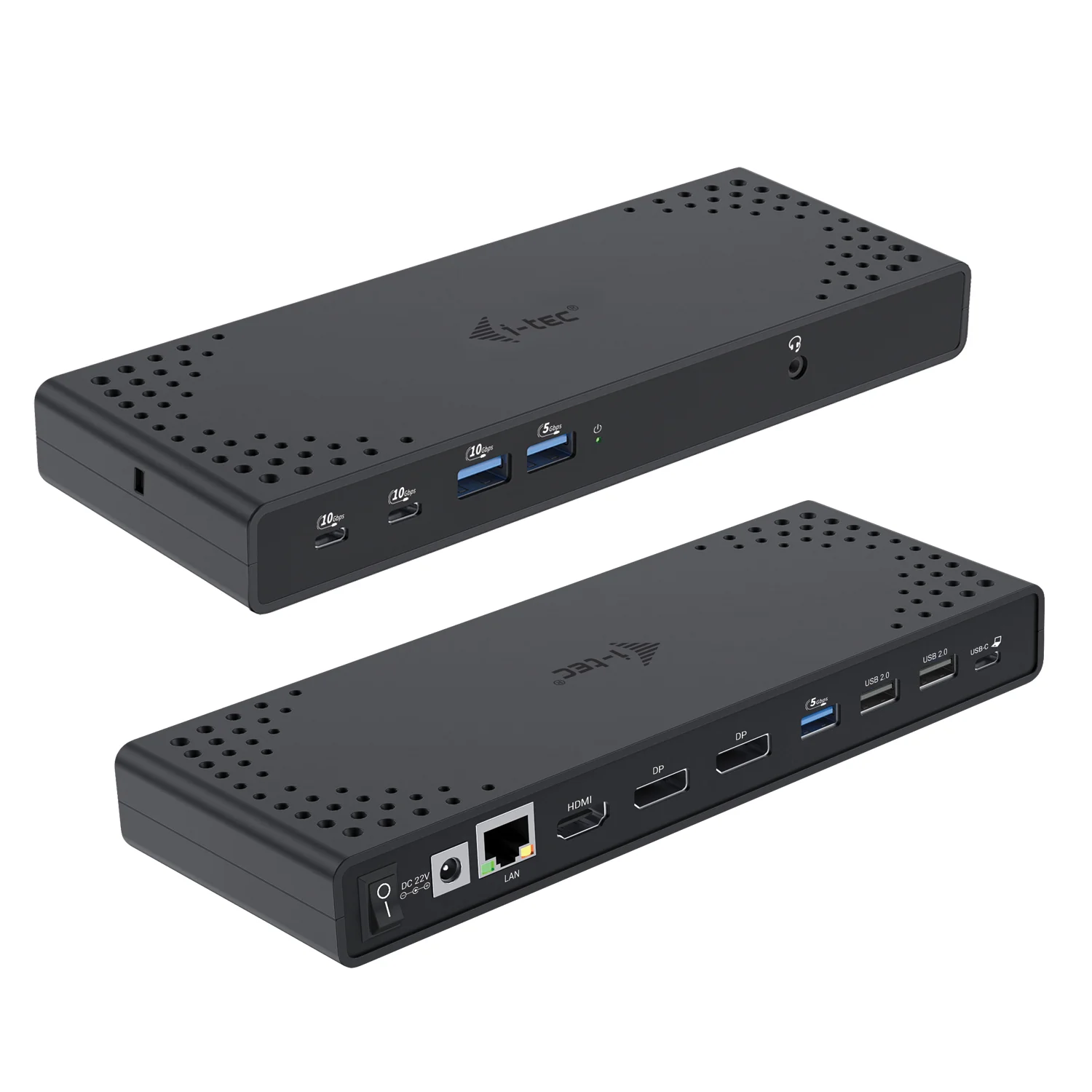 Detalle de Estación de acoplamiento i-tec USB-C Triple Display Gen 2 100W – 3x4K, 7 USB y Ethernet