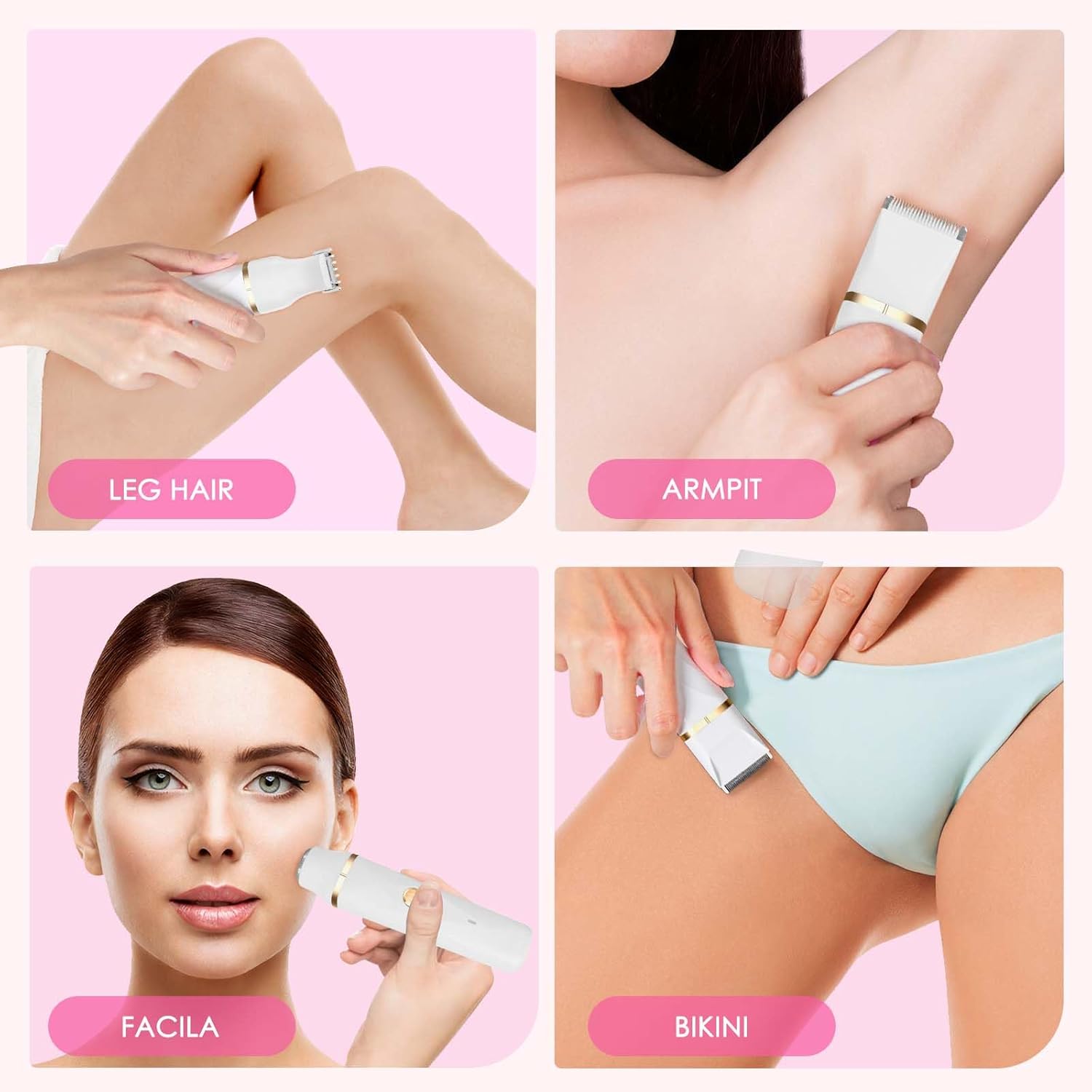 Detalle 2 de MIFXIN New 3‑in‑1 Women’s Electric Shaver 3‑in‑1 🪒