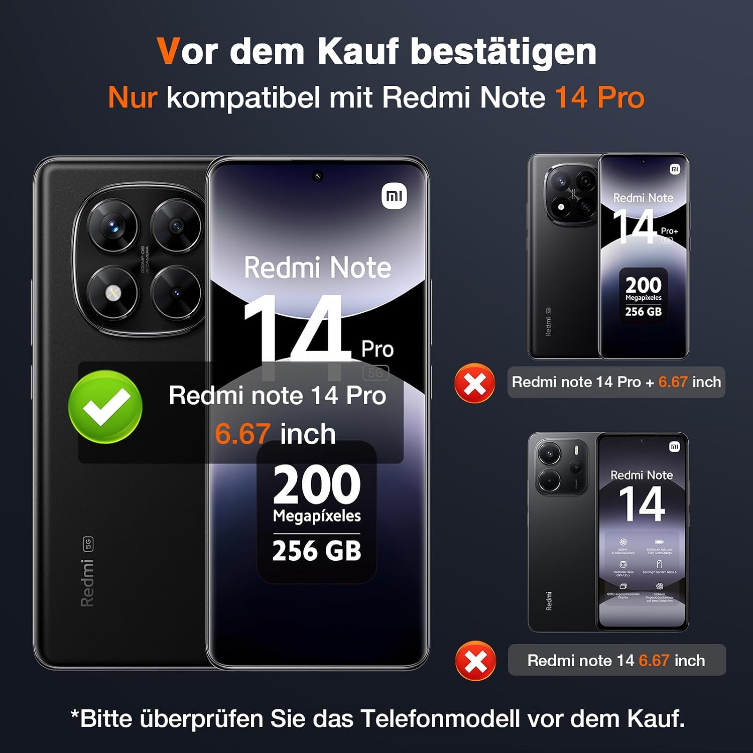 Detalle 2 de LK TPU Schutzfolie für Xiaomi Redmi Note 14 Pro 5G – 2x Panzerfolie + 2x Kameraschutzglas