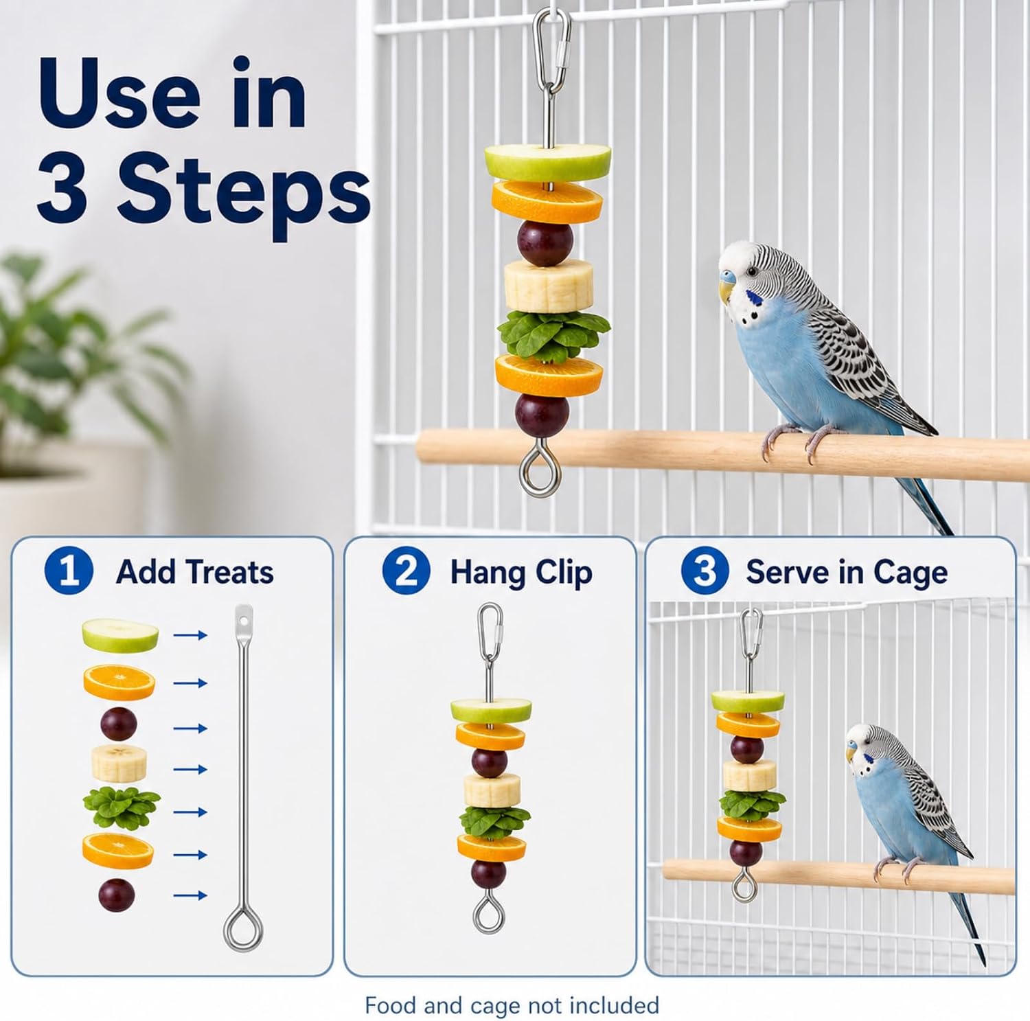 Detalle 2 de Bird Cage Food Holder Skewer