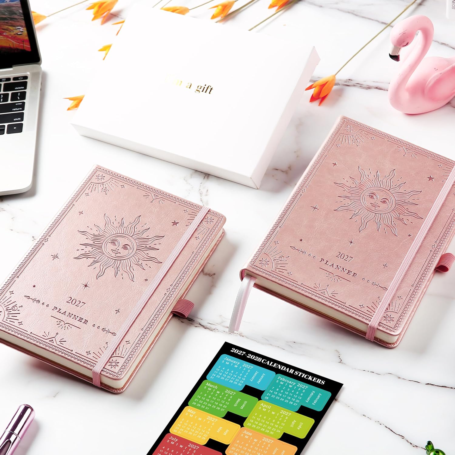 Detalle 2 de Artfan ANA5MGTY22B13 2027 Planner, Weekly and Monthly, Rose Gold Faux Leather