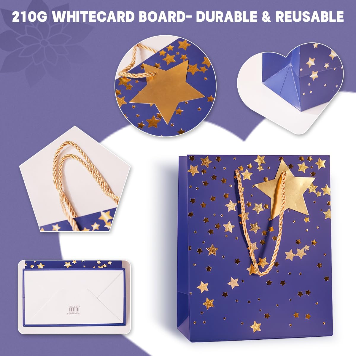 Detalle 2 de Medium Gift Bags for Present 12 Pack