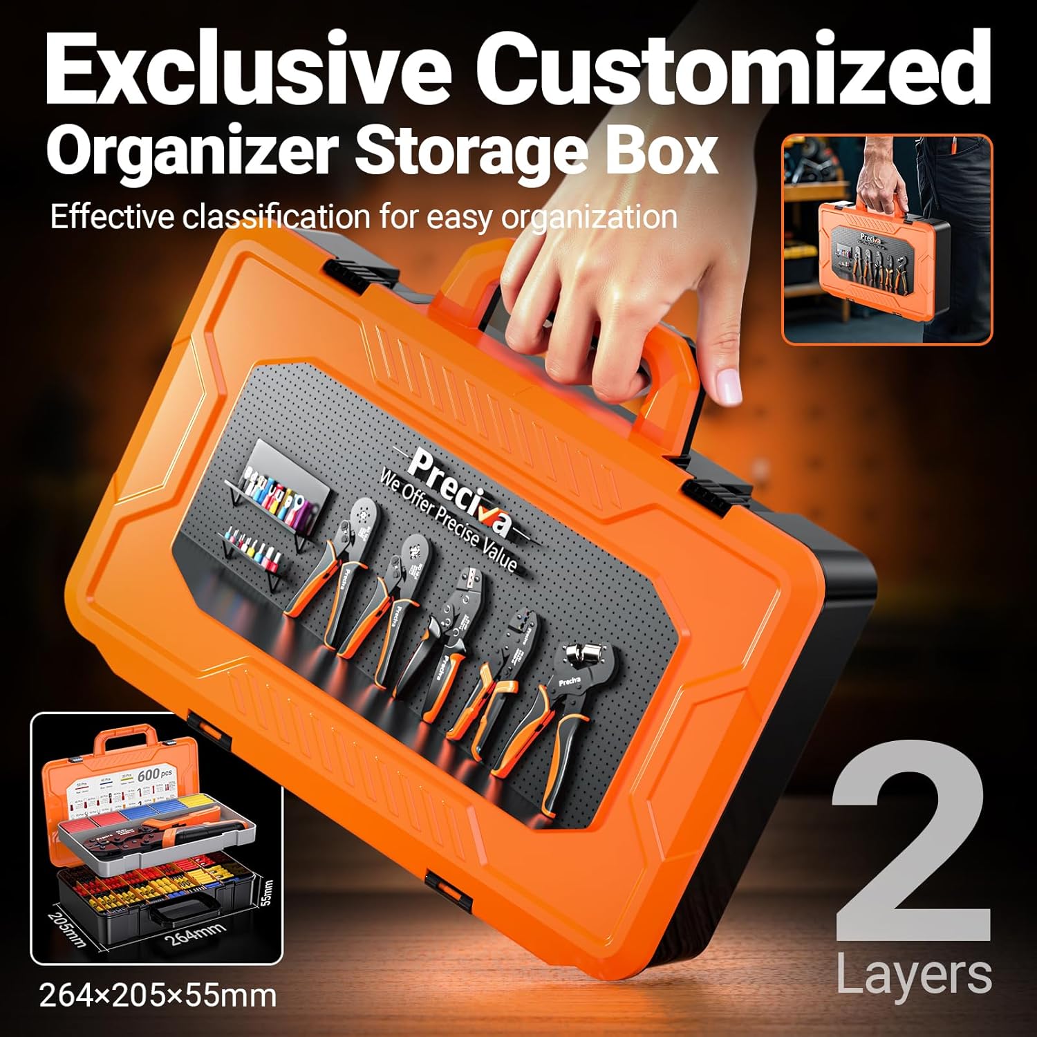 Detalle de Preciva 600-Piece crimping tool set