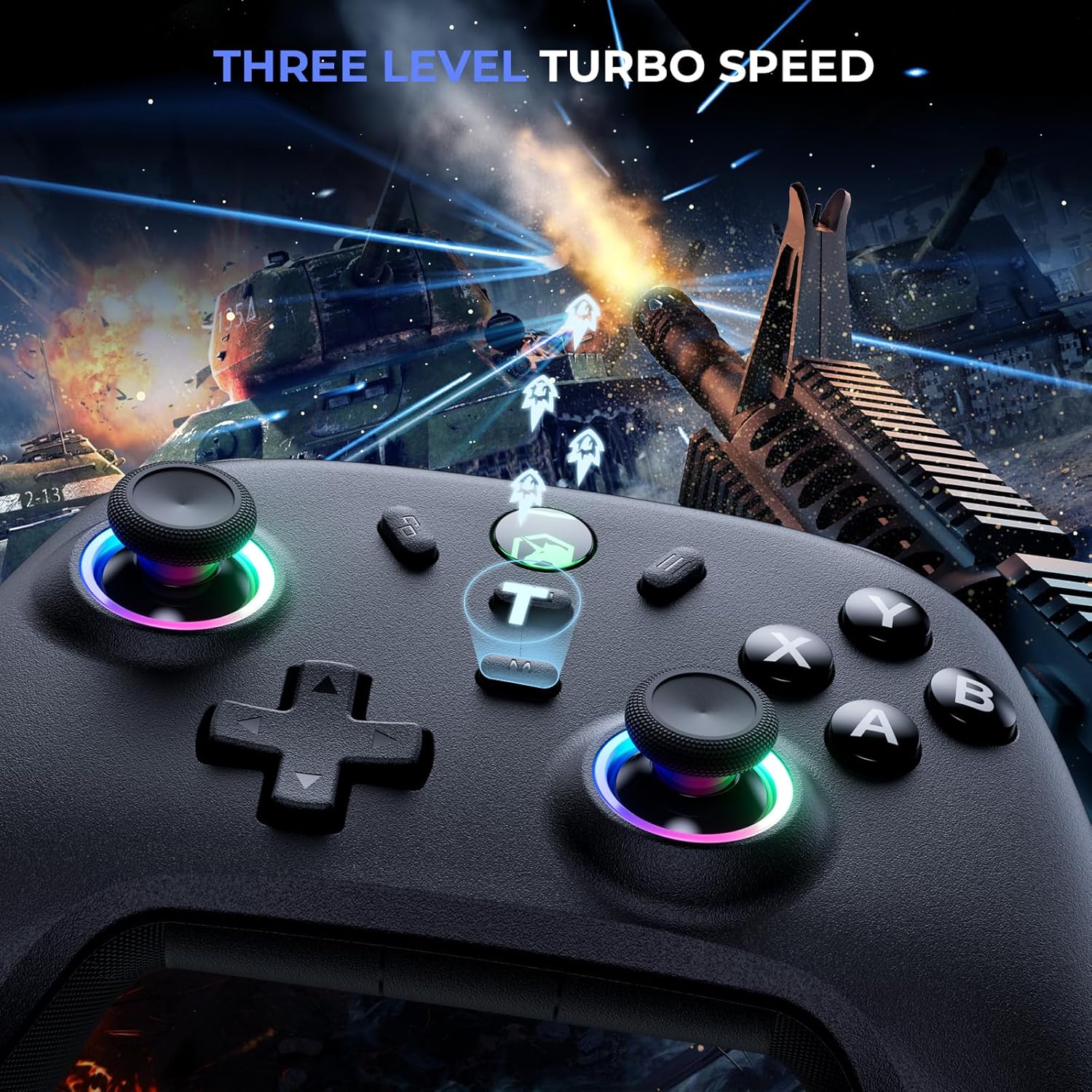 Thumbnail 6 de ECHTPower Wireless PC Gaming Controller with Hall Effect Joystick