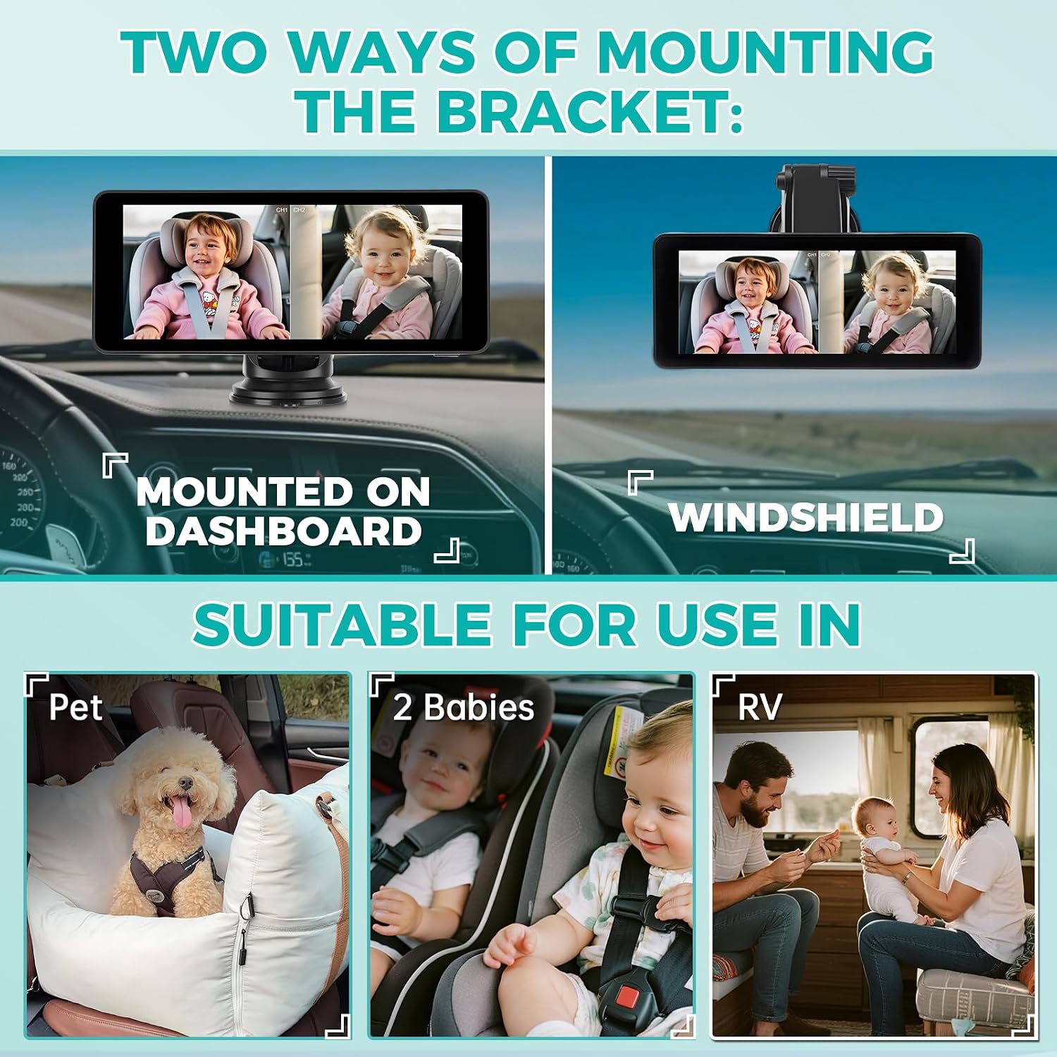 Thumbnail 5 de GEARCELL Baby Car Camera 1080P monitor