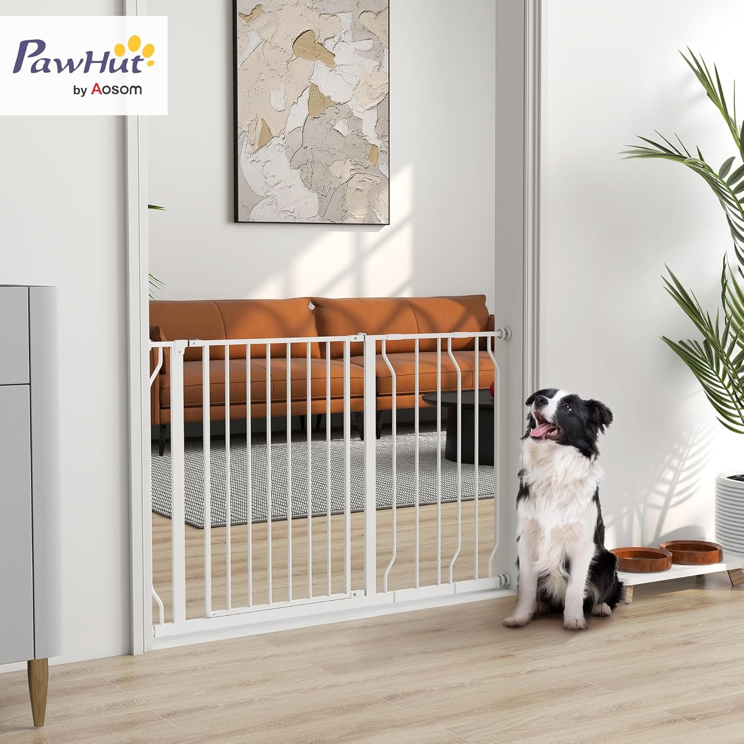 Detalle 2 de PawHut Barrera Extensible 75-115 cm para Perros