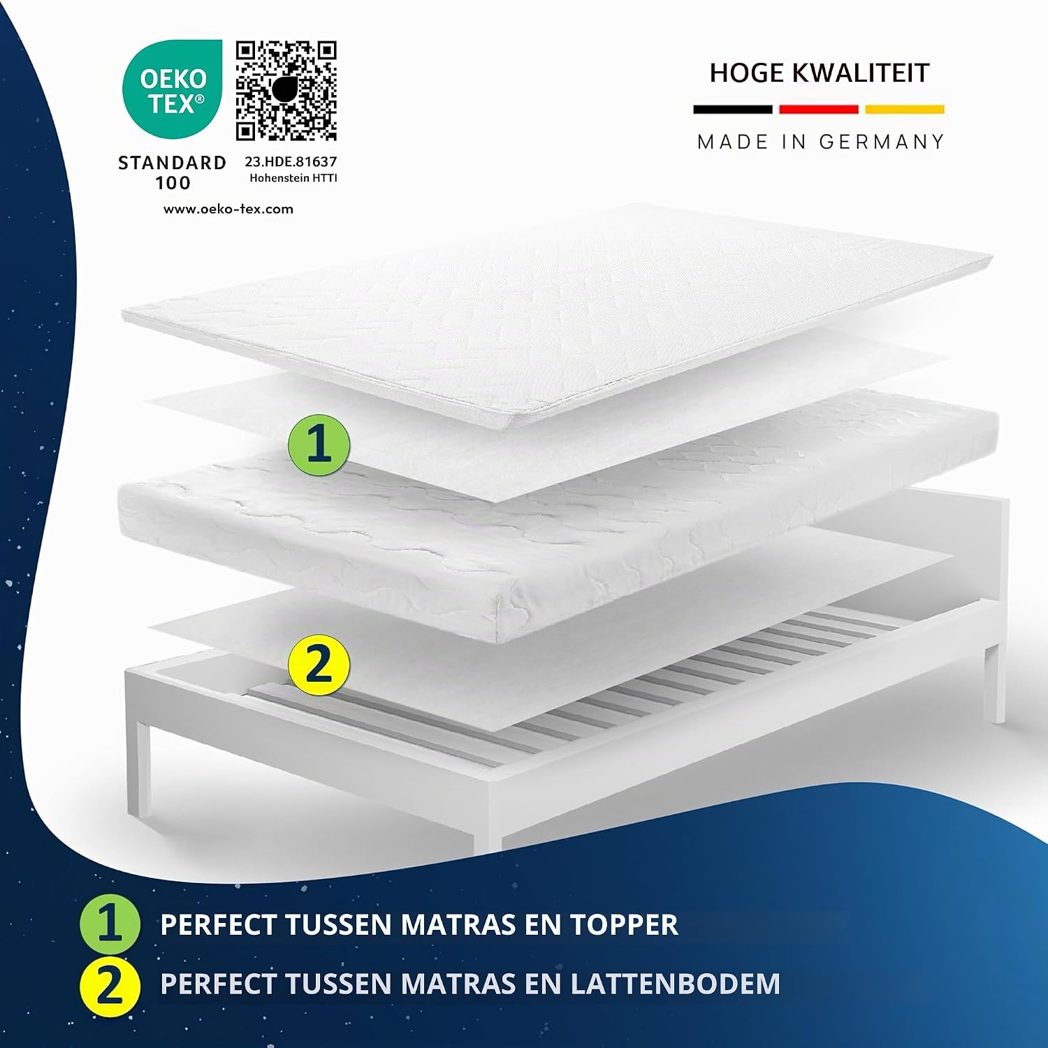 Thumbnail 3 de LILENO HOME antislipmat 90 x 200 cm van wasbaar, ademend vlies