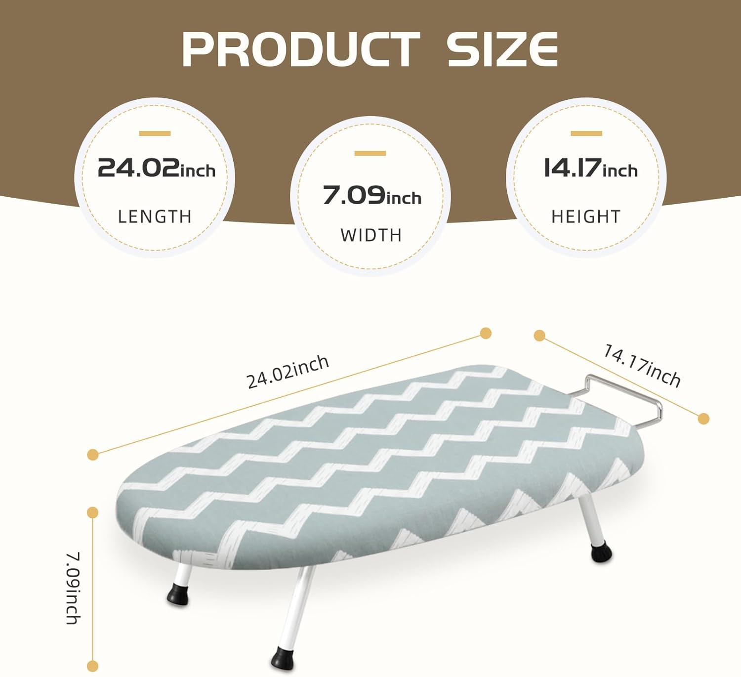 Thumbnail 3 de Mini Tabletop Ironing Board: Compact, Foldable, and Heat-Resistant for Dorms, Apartments, and Travel (Dark Grey)