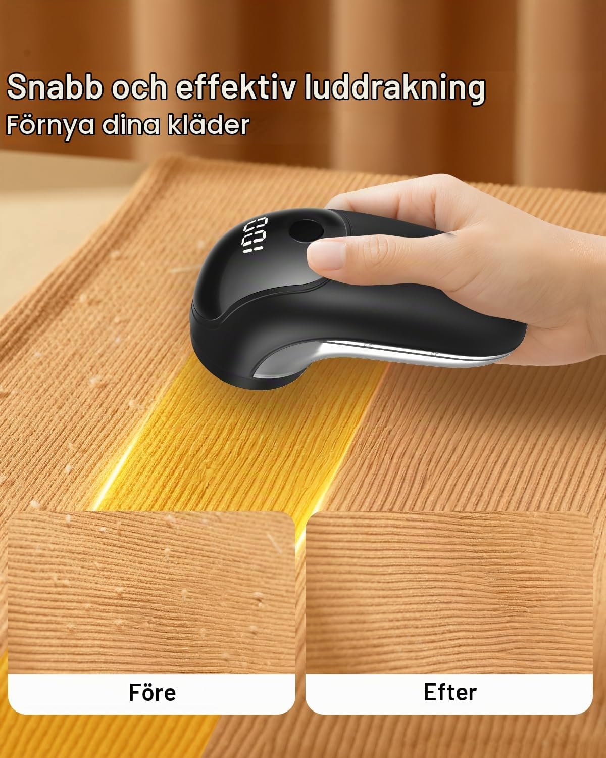 Thumbnail 1 de Homtronics DEHLR2B noppborttagare med 6 blad och 3 hastighetslägen