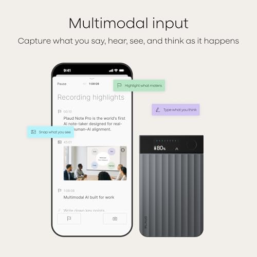 Detalle de Plaud Note Pro AI Voice Recorder: Transcribe, Summarize, and Manage Meetings