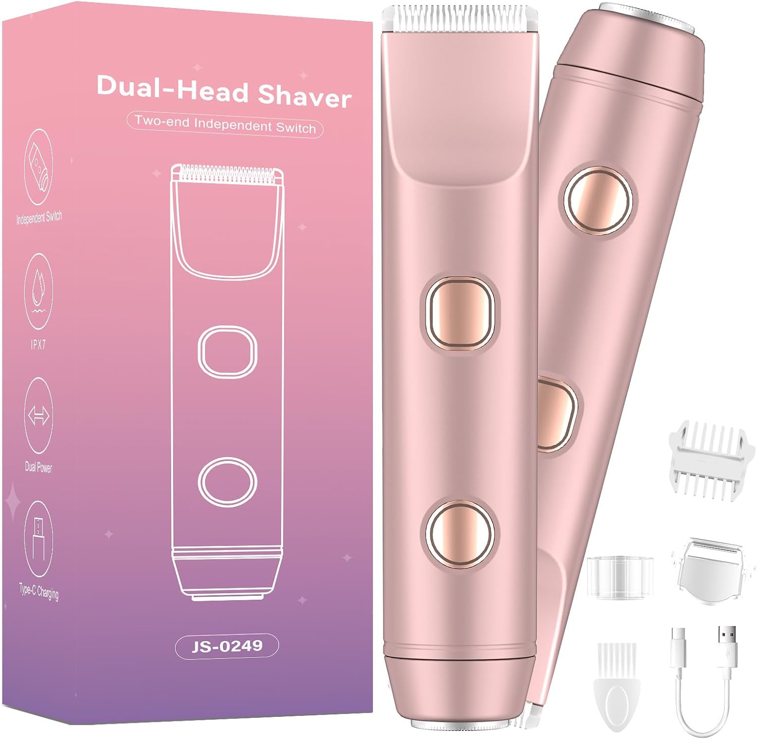 Detalle de 3-in-1 Lady Shaver & Bikini Trimmer USB-C rechargeable for women 🪒