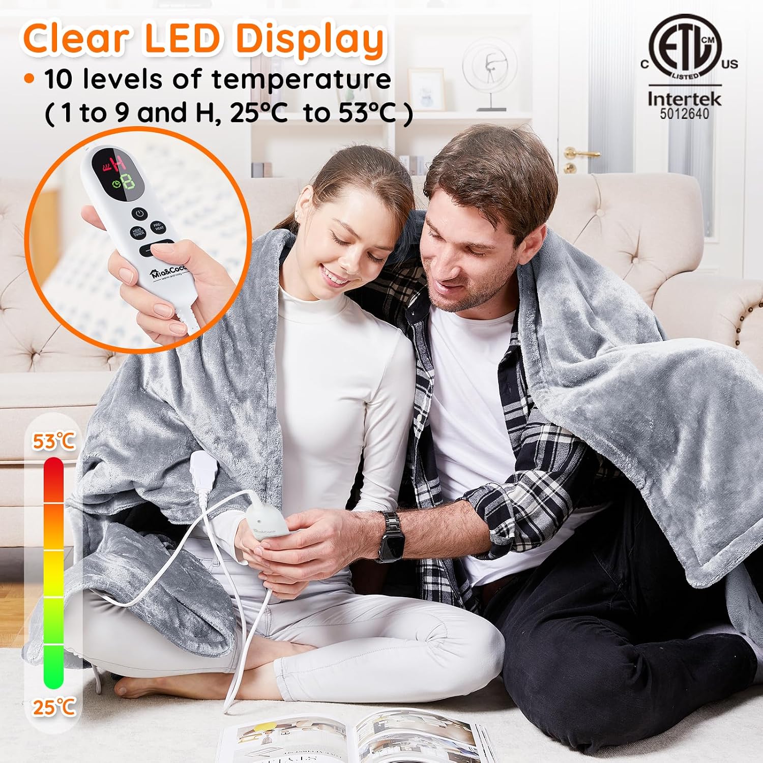 Detalle 2 de Mia&Coco Electric Heated Blanket 180×200cm