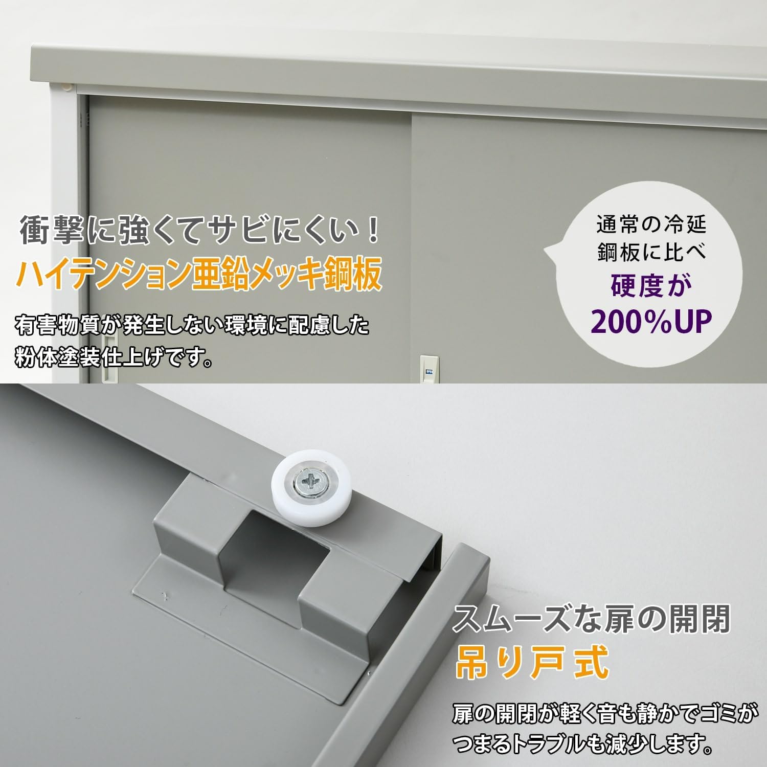 Detalle de 山善 TSC-98 室外機カバー DSSB-098・HSSB-098専用 亜鉛メッキ鋼板製