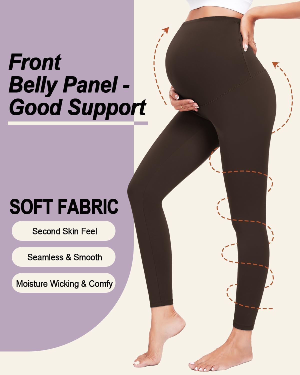 Thumbnail 2 de CTHH 3-Pack Maternity Leggings, Over-the-Belly High-Waist Yoga Pants