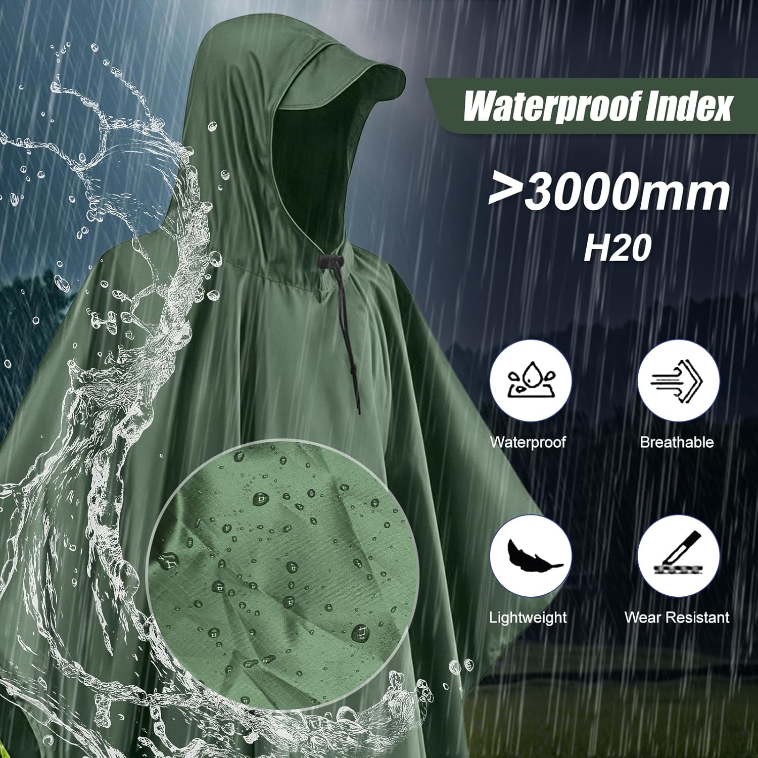 Thumbnail 3 de IBOPUXIU Mantella Antipioggia: leggera, riutilizzabile e versatile per outdoor