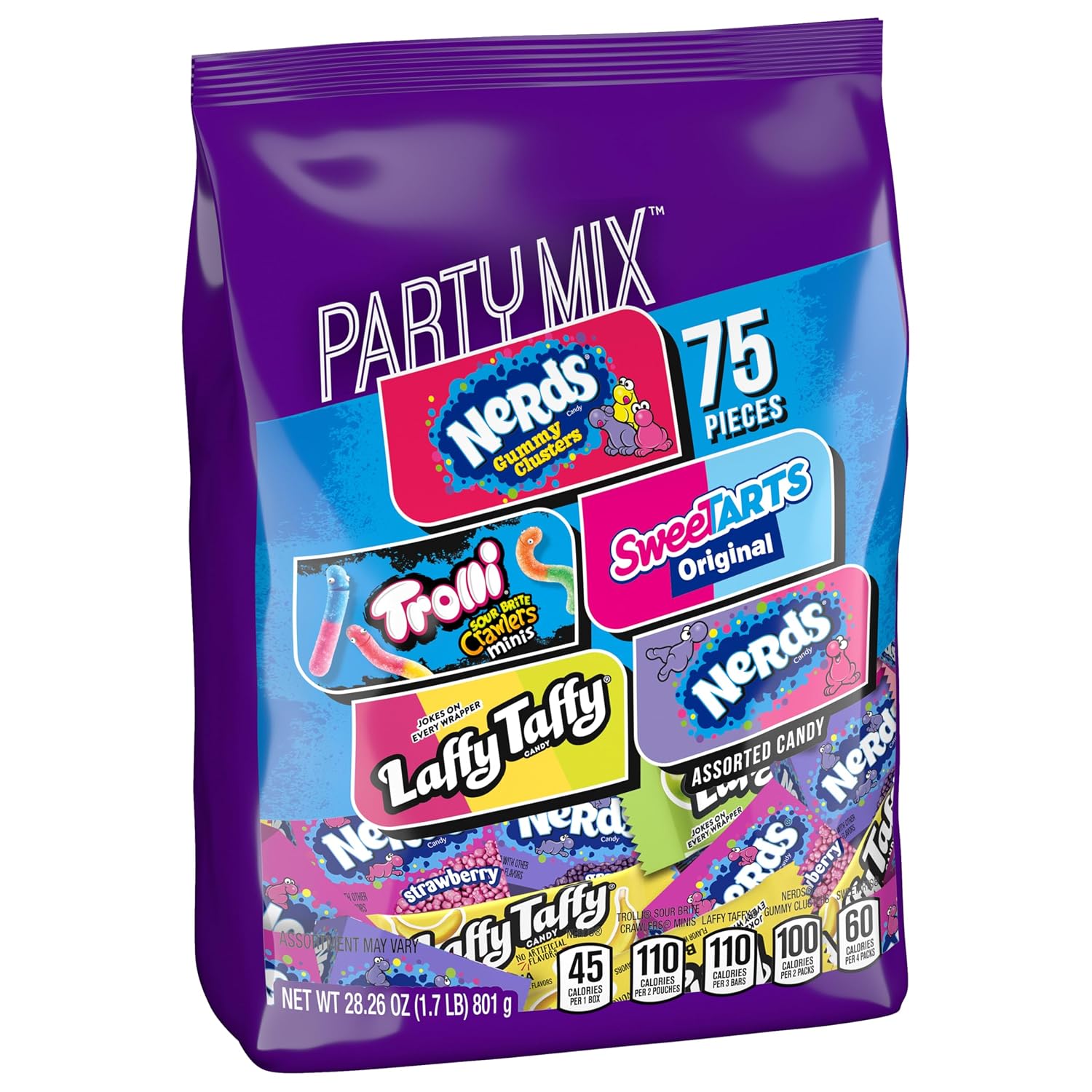 Thumbnail 2 de SweeTARTS FER07938 Variety Party Mix Candy, 75 Individually Wrapped Pieces