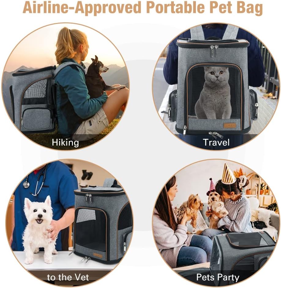 Thumbnail 6 de Lekesky Groß Katzenrucksack 36×31×42 cm