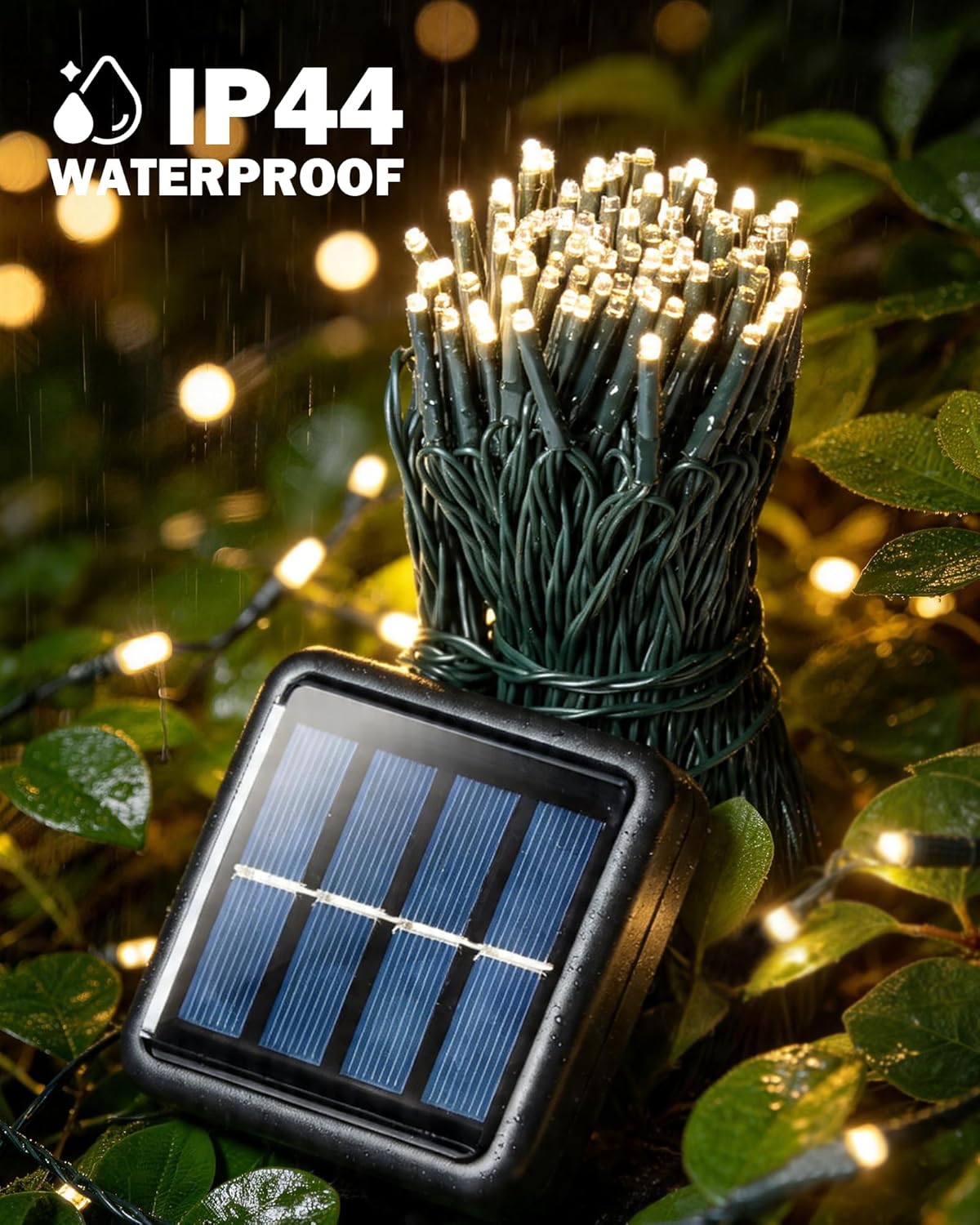 Thumbnail 3 de INMKALI 3 Pack Solar Outdoor Garden String Lights (59ft each) with 8 Modes & Warm White Glow