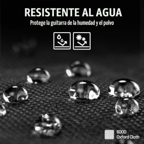 Detalle 2 de CAHAYA CY0181 funda para guitarra acolchada de 8 mm con 6 bolsillos