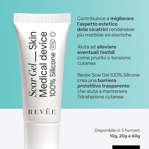 Detalle de REVÉE Scar Gel 20g: Gel a 100% silicone per cicatrici chirurgiche e traumi