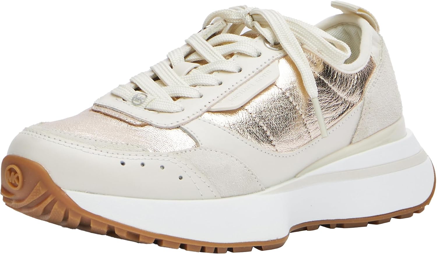 Detalle de Michael Kors Flynn Trainer Donna, Cream EU 40: stile urbano e comfort daily