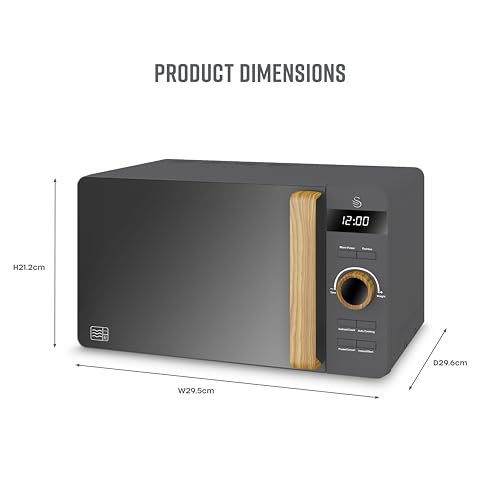 Detalle 2 de Swan 20L Nordic Digital LED Microwave SM22036LGRYN