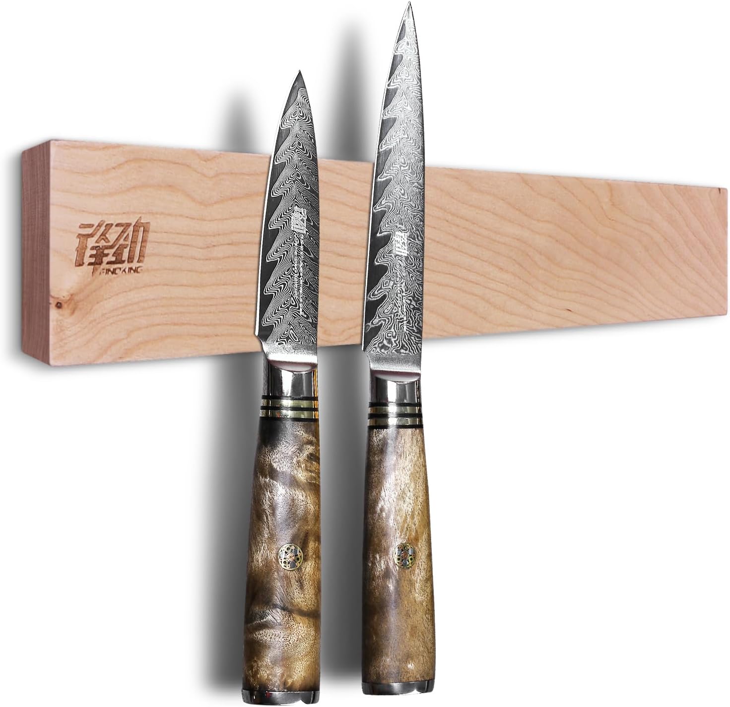 Thumbnail 6 de FINDKING Barre Magnétique en Bois de Frêne (30 cm) – Support murale pour couteaux, installation sans perçage