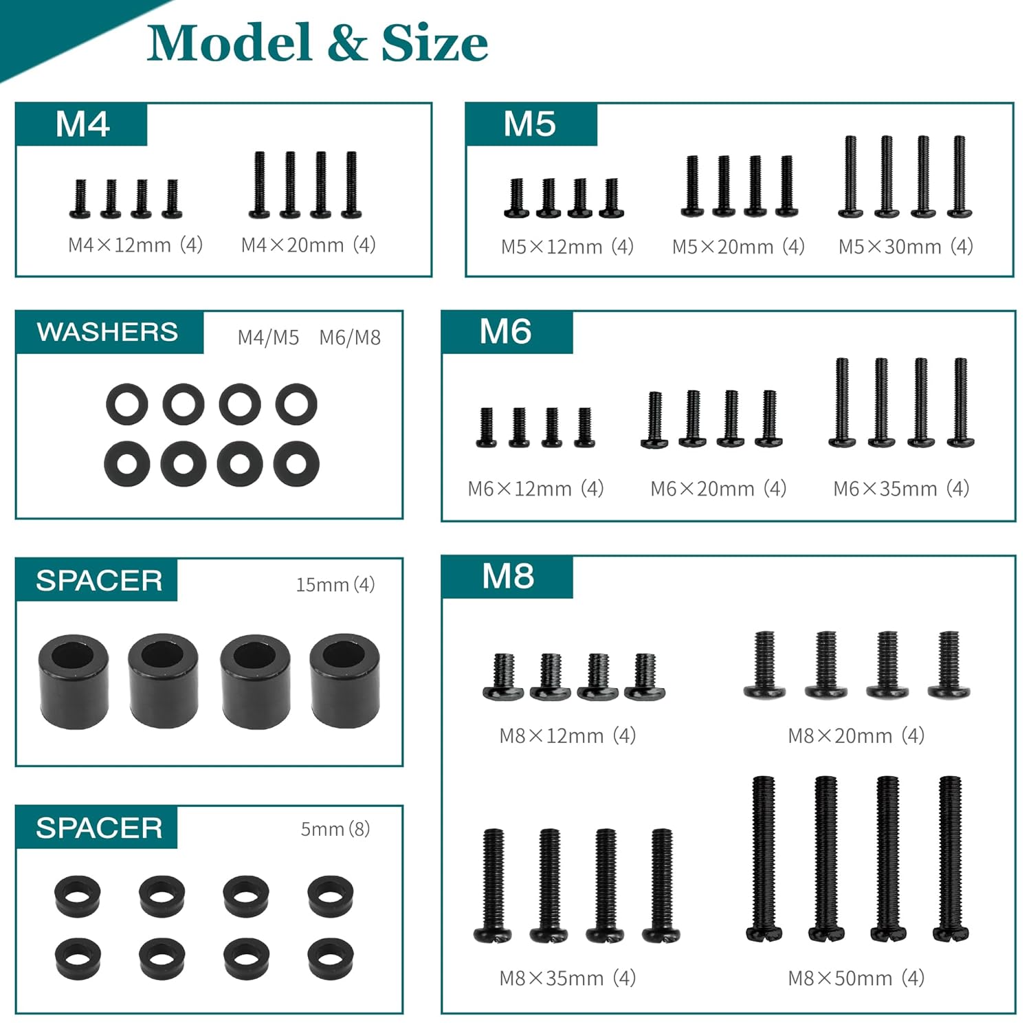 Detalle 2 de Digank TV Bracket Screws Universal 68pc