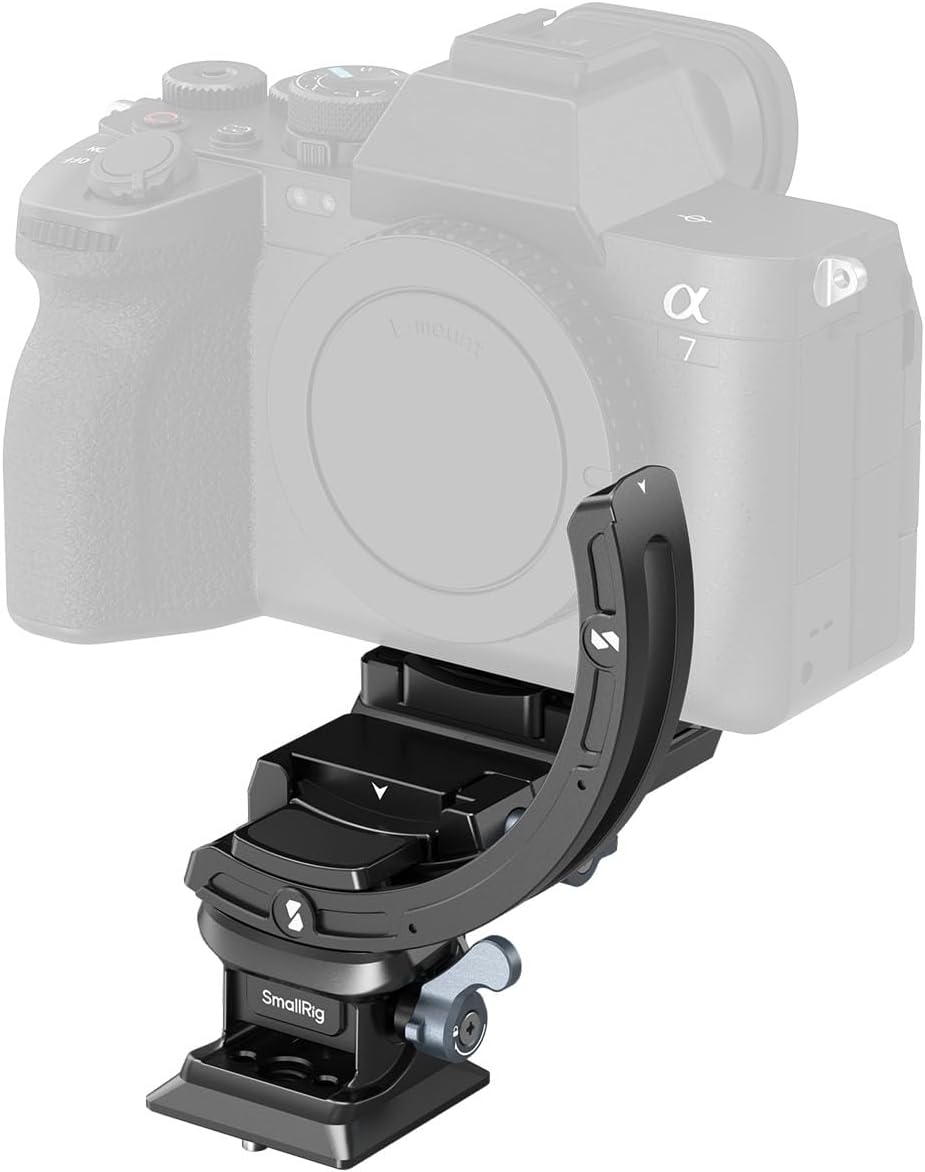 Detalle de SMALLRIG Kit de Plaque de Montage Horizontal vers Vertical pour Caméra sans Miroir – Compatible Sony, Fujifilm, Nikon, Canon