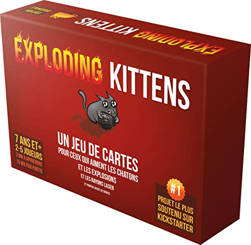Detalle de Asmodee Exploding Kittens – Jeu de Base (Cartes d’Ambiance)