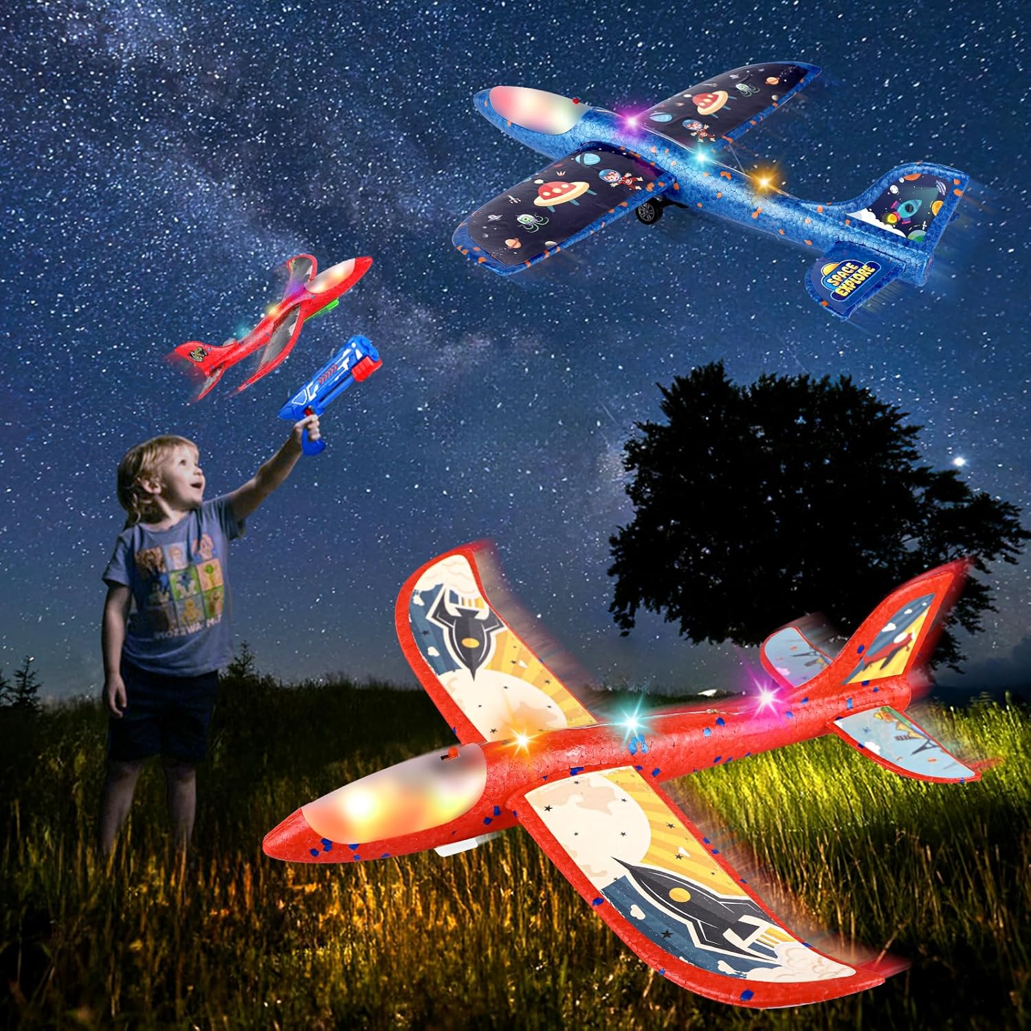 Thumbnail 4 de Mieryd Avion Juguete lanzador con LED 15–20 m