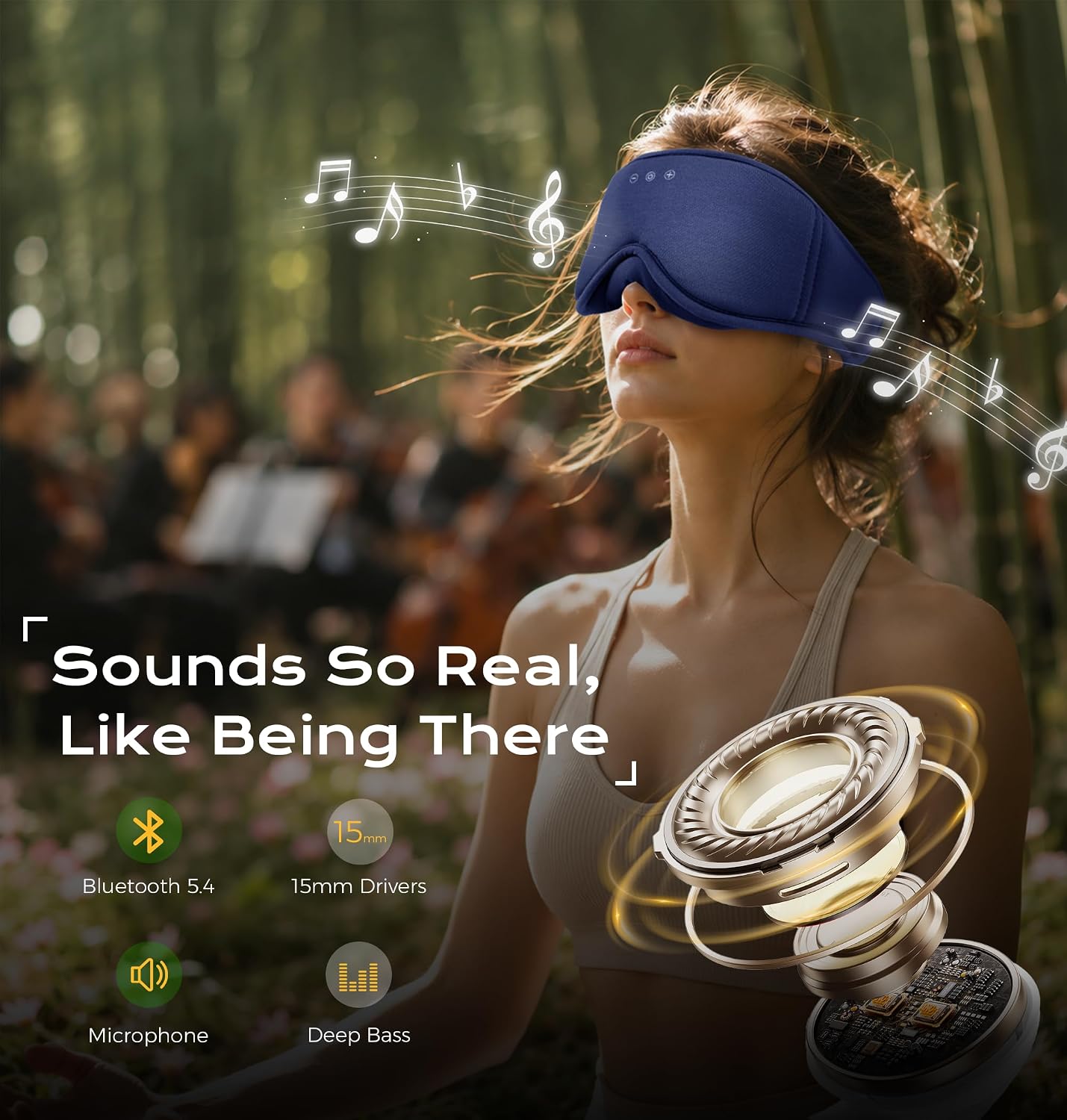 Thumbnail 5 de MUSICOZY Sleep Mask Headphones 16‑Hour