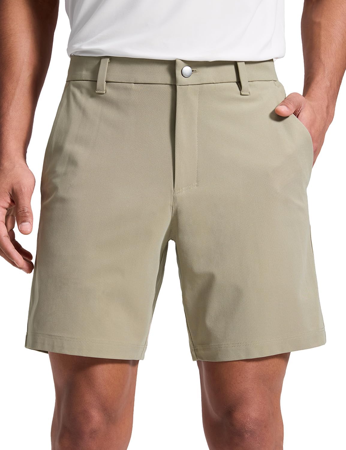 Detalle de CRZ YOGA Pantaloncini da Golf Comfort da Uomo (7/9 pollici) con Tasche – Comfort day-to-day